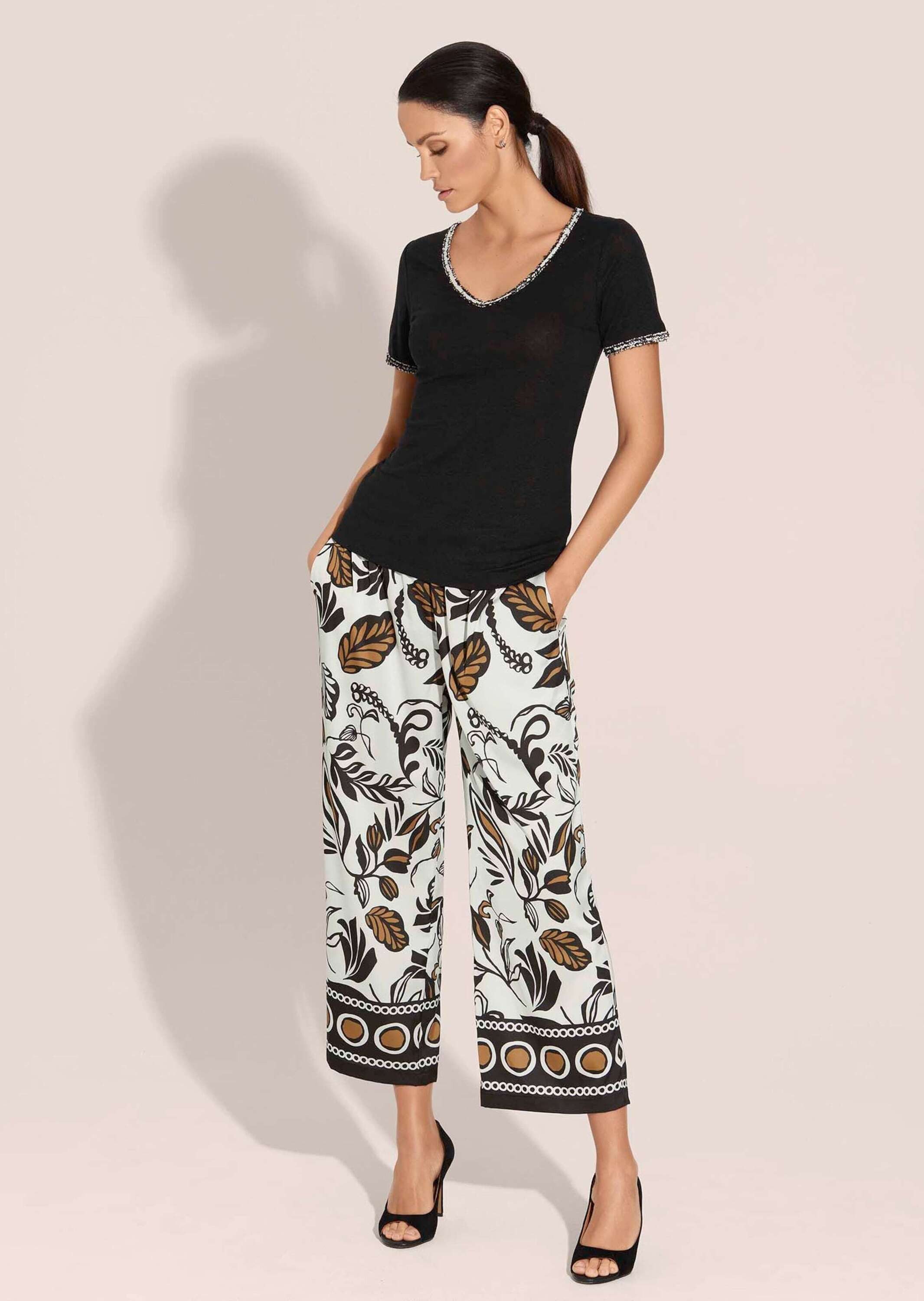 MADELEINE Culotte Weite Schlupf-Hose mit Unikat-Print günstig online kaufen