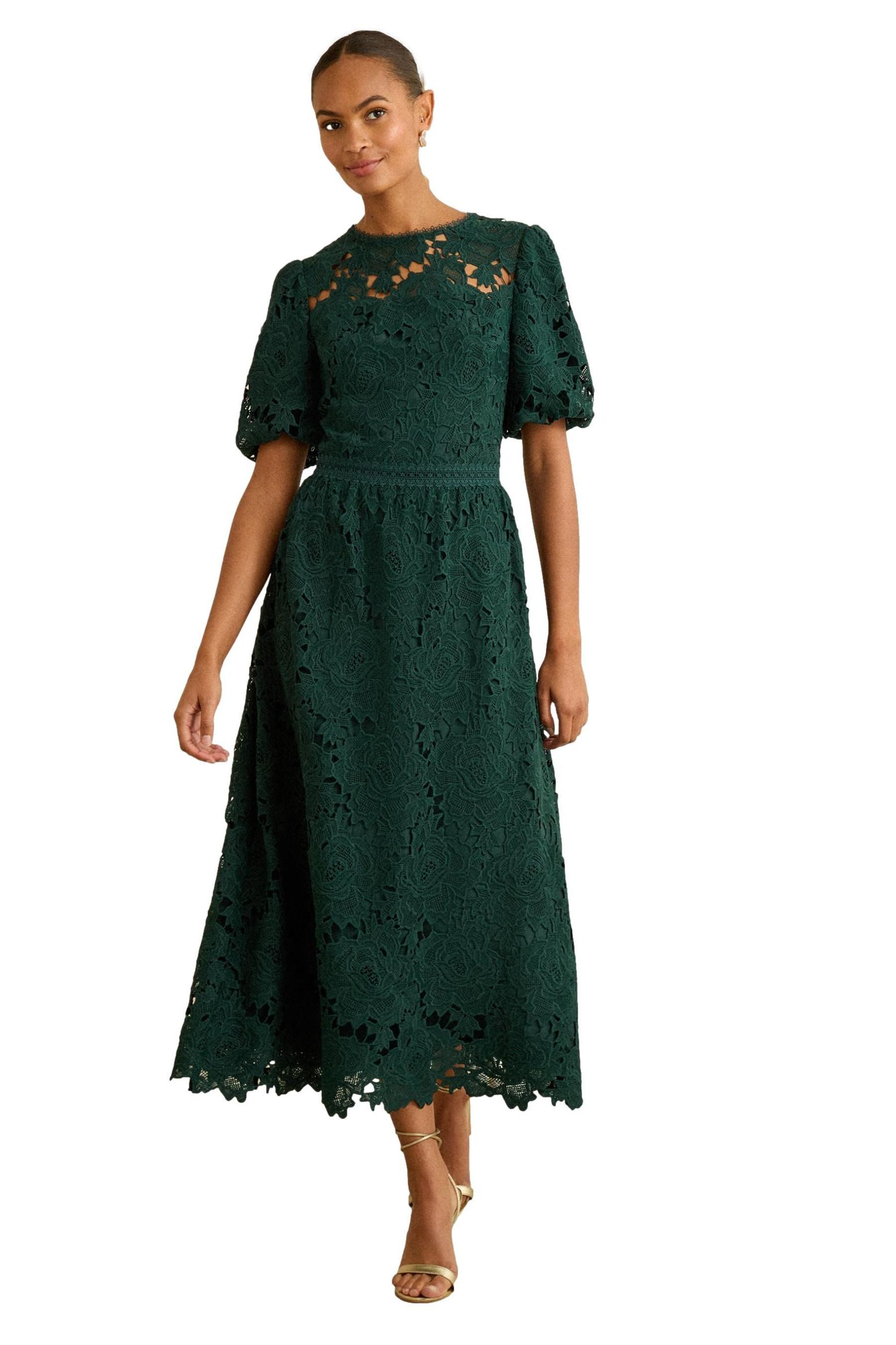 Love & Roses Midikleid Love & Roses Midikleid aus Spitze, Regular (1-tlg) günstig online kaufen