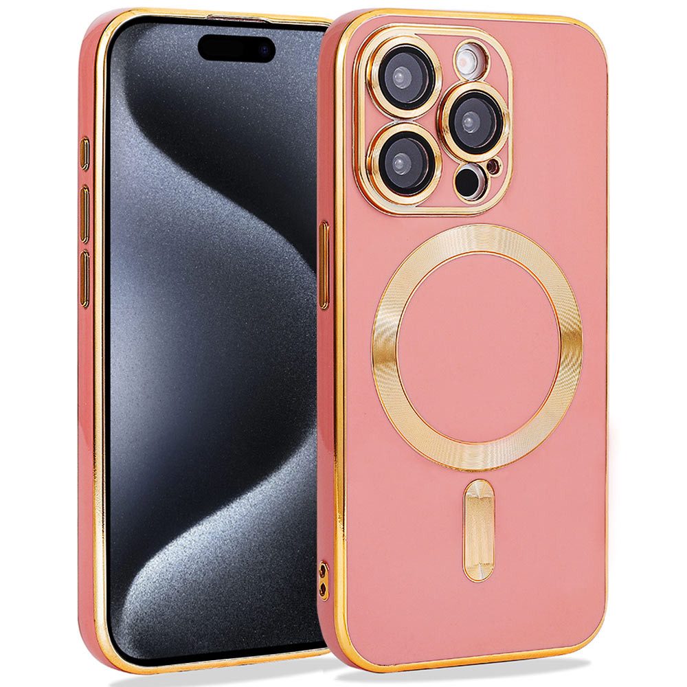 FITSU Handyhülle Case für iPhone 15 Pro Handyhülle MagSafe kompatibel mit Kameraschutz 6,1 Zoll, MagSafe kompatible Schutzhülle für iPhone 15 Pro Hülle Handyschale