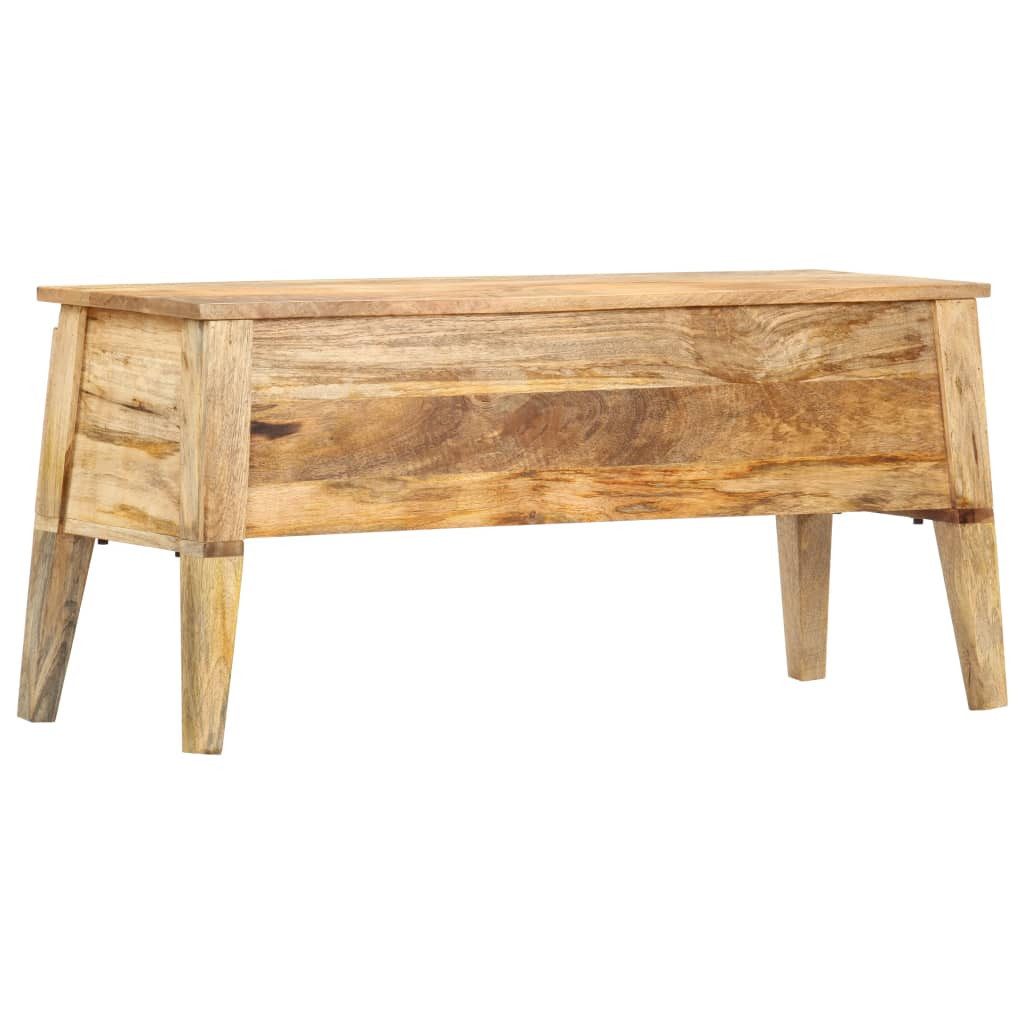 Truhe Aufbewahrungsbox Sitztruhe Holzkiste mit Deckel 99 x 35 x 48 cm Massiv