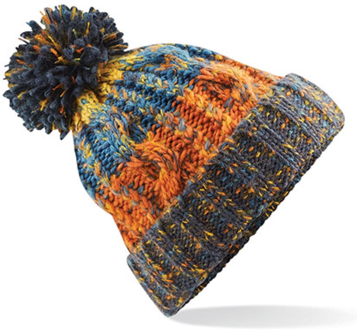 Beechfield® Bommelmütze Corkscrew Pom Pom Beanie Wintermütze