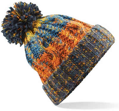 Beechfield® Bommelmütze Corkscrew Pom Pom Beanie Wintermütze