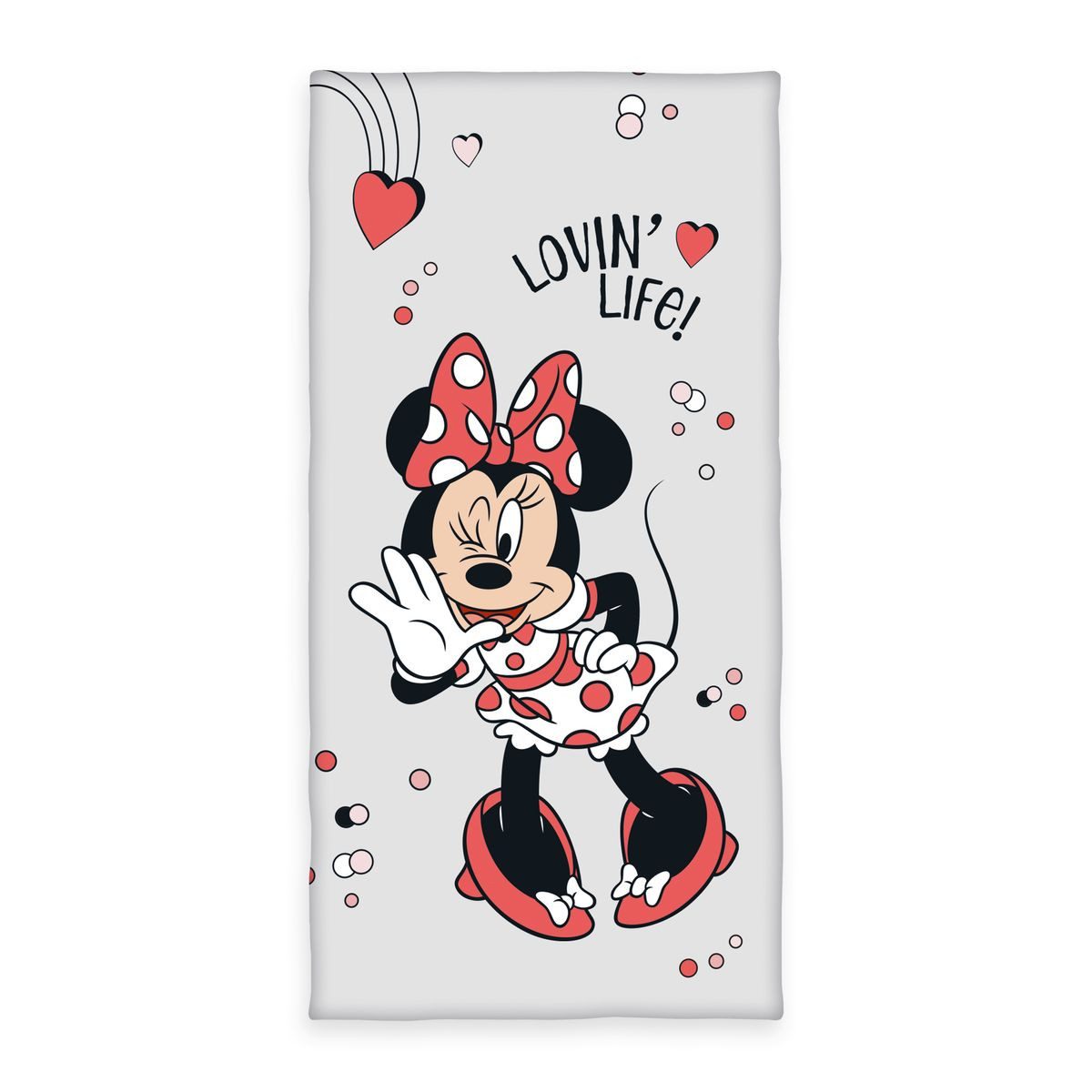 Herding Bettwäsche Mädchen Minnie Maus Kinderbadetuch Badetuch Velourstuch Strandtuch, Baumwolle, 1 teilig, Disney Minnie Mouse,Baumwolle