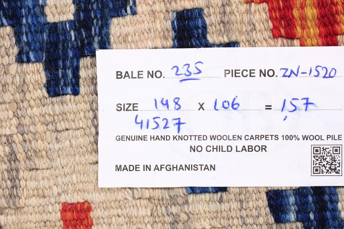 Moderner mm Nain Höhe: Trading, Orientteppich, Handgewebter rechteckig, Heritage Orientteppich 3 Kelim Afghan 106x148
