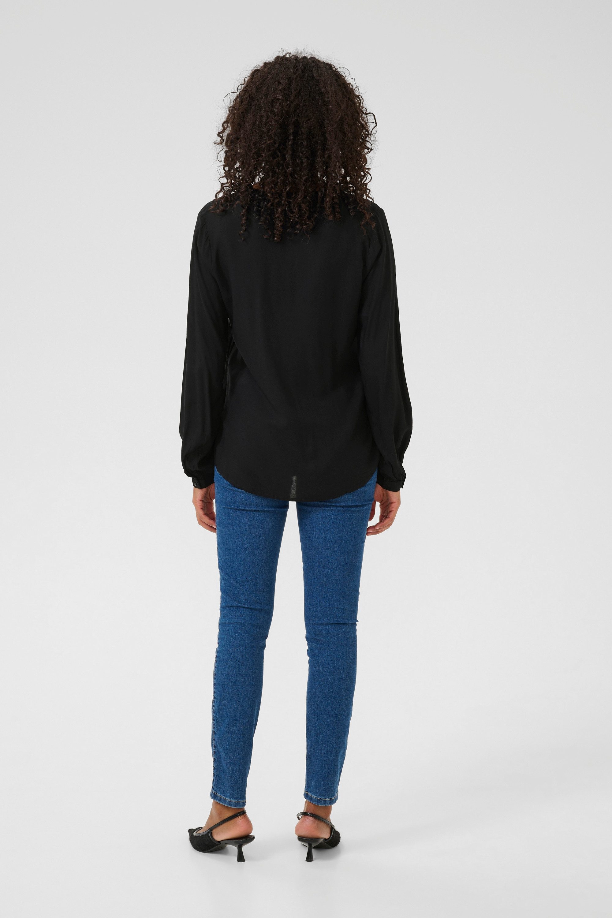 KAFFE Langarmbluse Langarm-Bluse KAcalinda