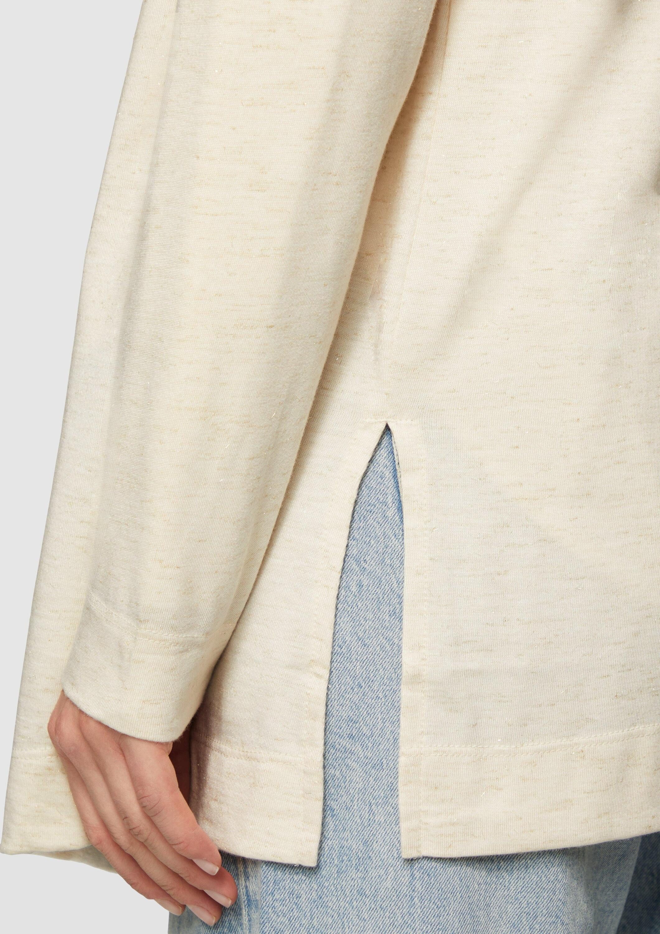 s.Oliver Cardigan Indoor-Jacke Langer Cardigan mit Glitzergarn