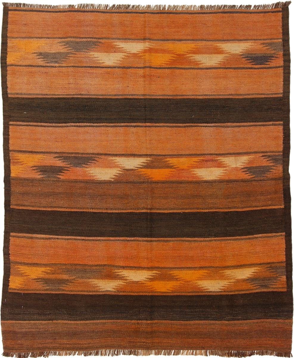 Orientteppich Kelim Afghan Handgewebter mm Orientteppich, Trading, Nain rechteckig, Antik 137x158 3 Höhe