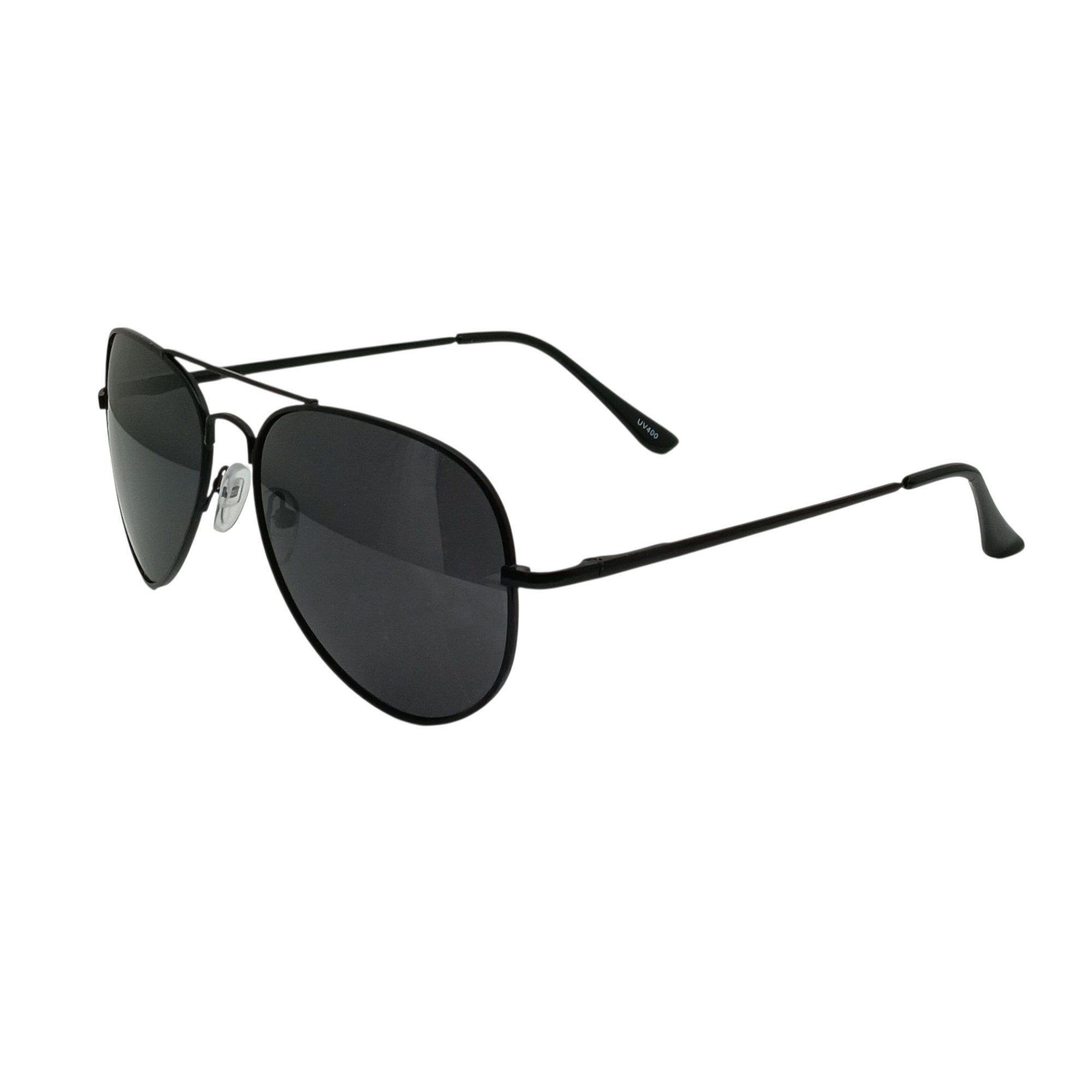 Rennec Sonnenbrille (Pilotenbrille Polarisiert Schwarz mit stabilen Hardcase, Piloten Sonnenbrille mit Federscharniere) Glaser Schwarz Getönt – Bild 5 von 5