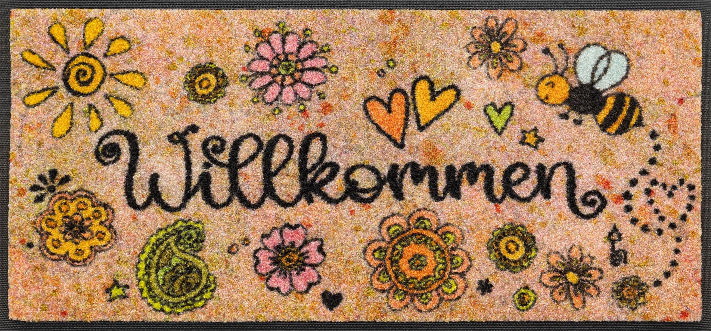 wash+dry by Kleen-Tex Läufer Bring Glück herein, rechteckig, Höhe: 7 mm, Te günstig online kaufen