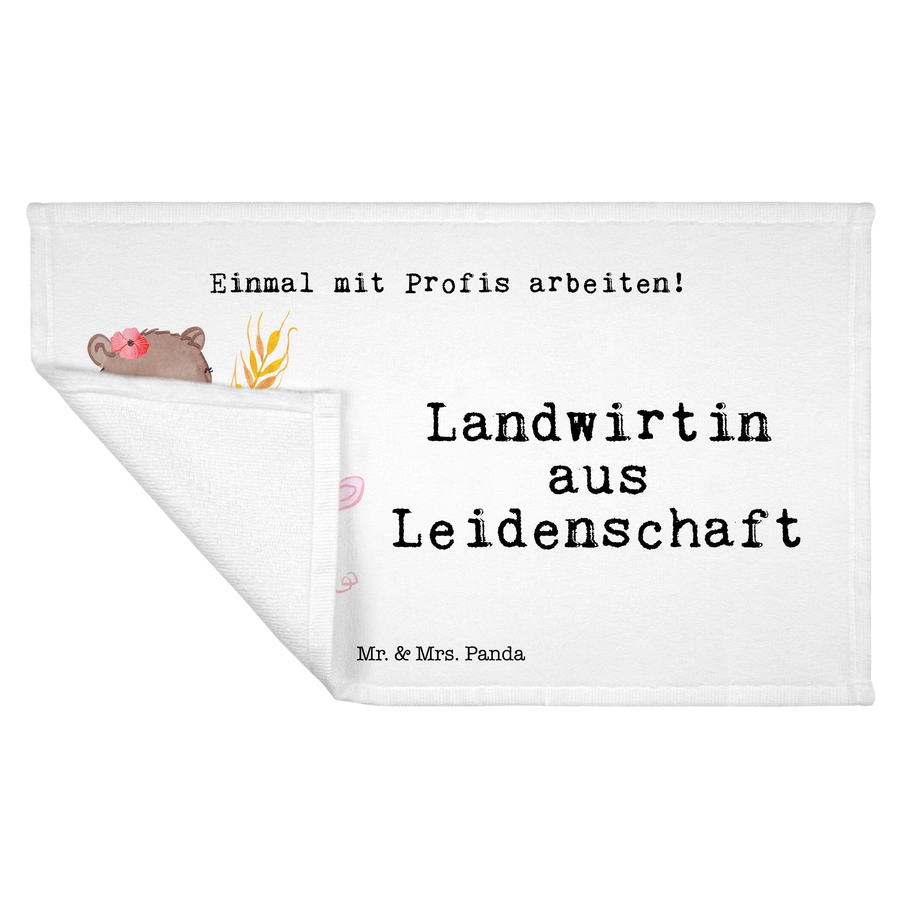 & Arbeitskollege, aus Weiß Farmer, Geschenk, Landwirtin Handtuch Panda (1-St) - - Leidenschaft Mr. Mrs.