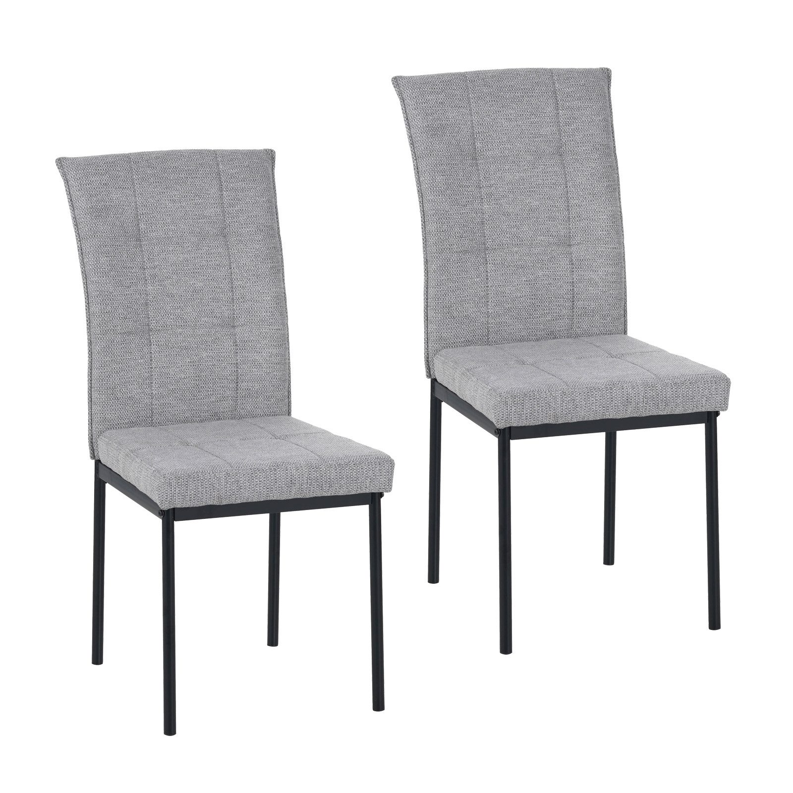 HTI-Living Esszimmerstuhl Stuhl Matthew Hellgrau 2er-Set (Set, 2 St), Esszimmerstuhl Polsterstuhl