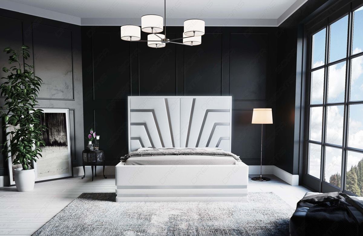 Sofa Dreams Boxspringbett Cecina (6 Teile), Kunstleder Bett modern, Matratze, Topper Liegemaß 180x200cm, Luxus