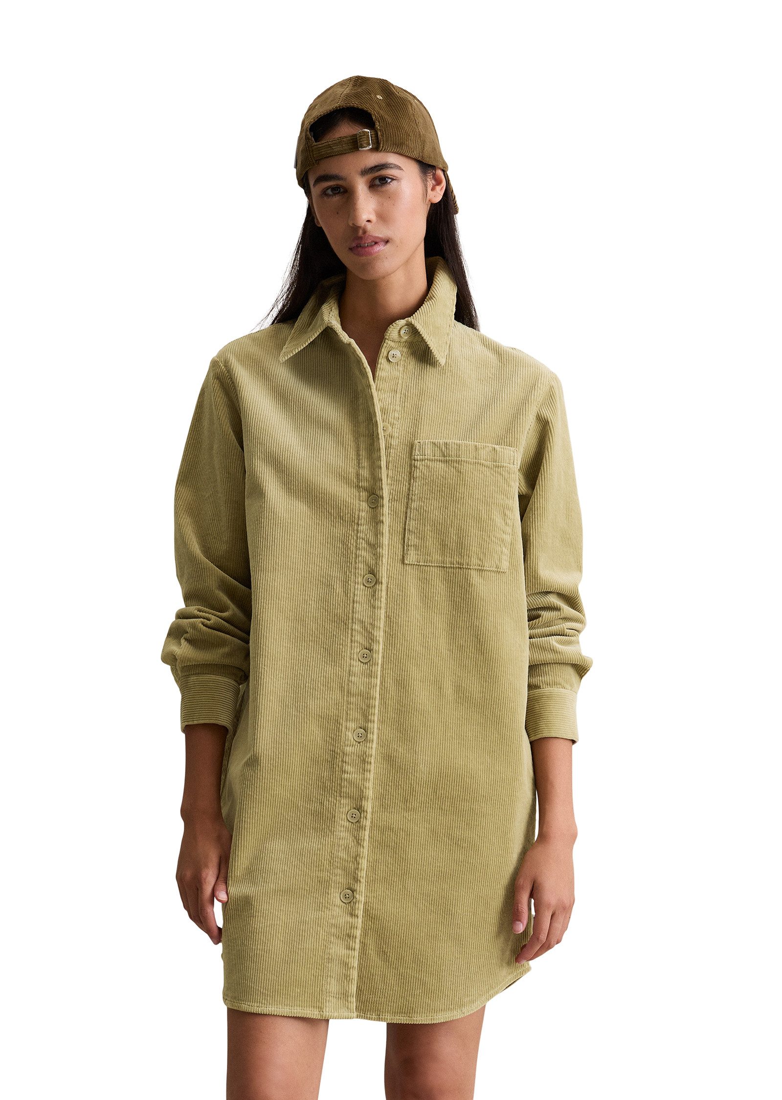 Marc O'Polo DENIM Hemdblusenkleid aus Organic Cotton Stretch