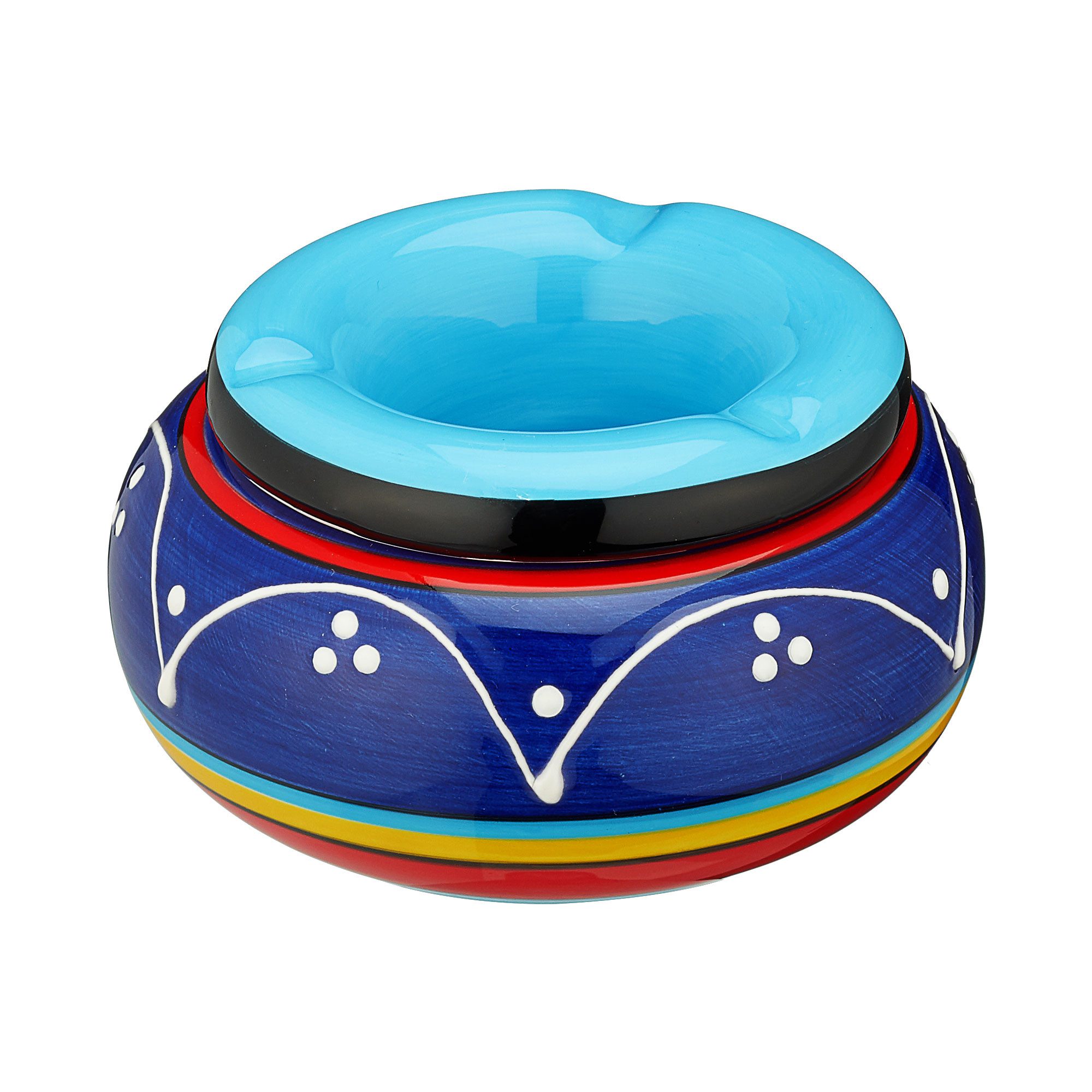 CEPEWA Aschenbecher Aschenbecher Sturmaschenbecher ´Toscana´ 4er Set Ø 11cm Keramik