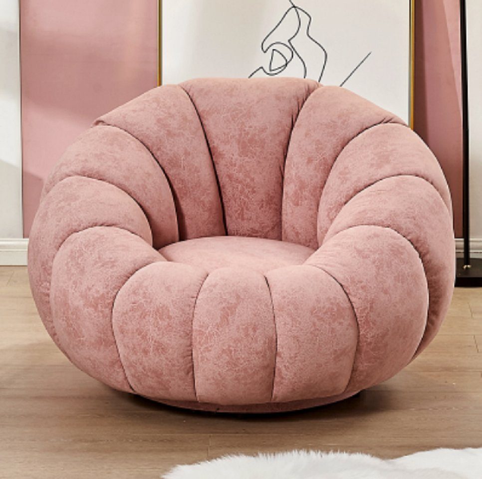 JVmoebel Sessel Rosa Sessel Design Sitzer Luxus Relax Textil Lounge Polster Neu (1-St., Sessel), Made in Europe