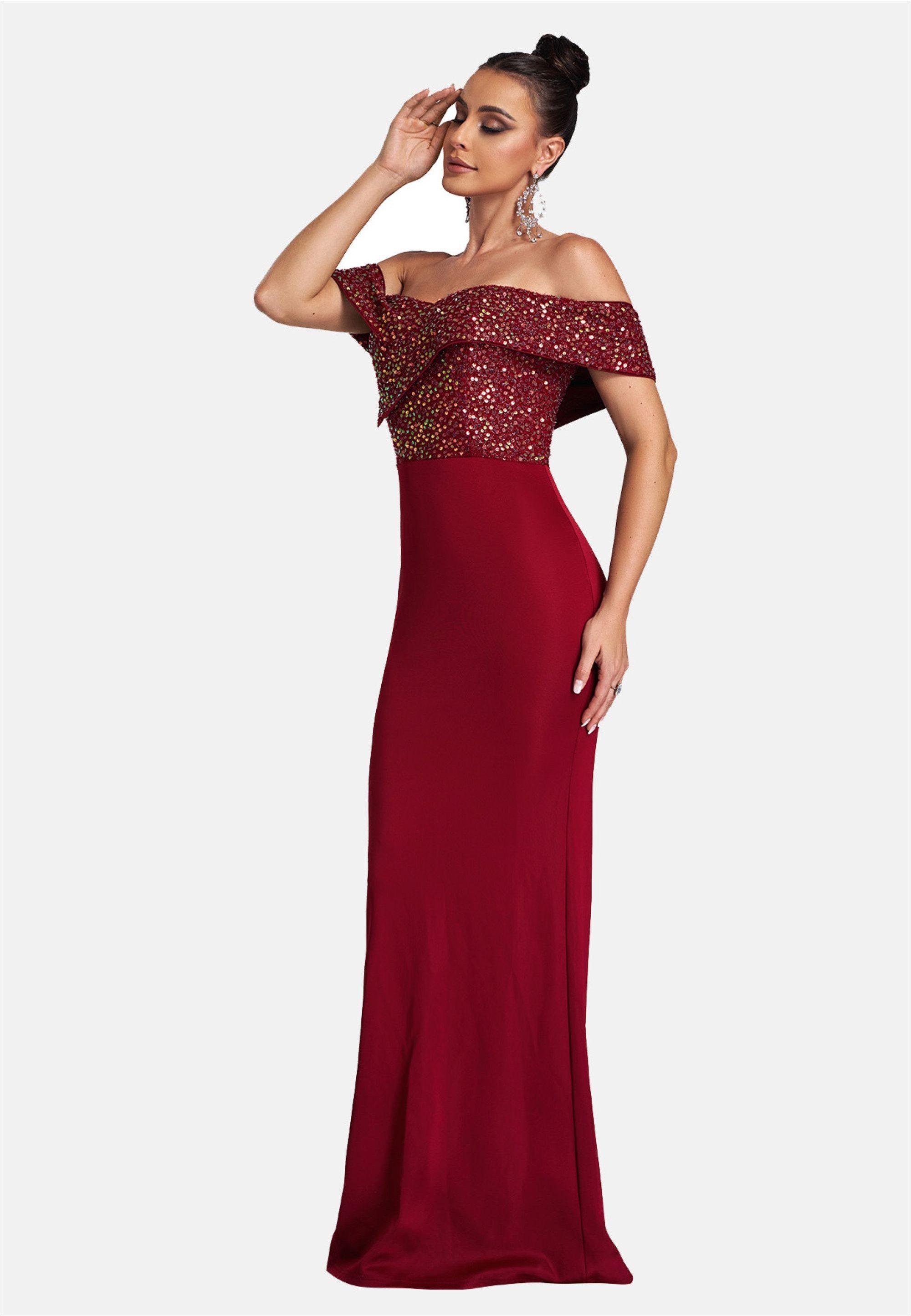 Moda Minx Jerseykleid Juliana Off Shoulder Dress im schulterfreien Design