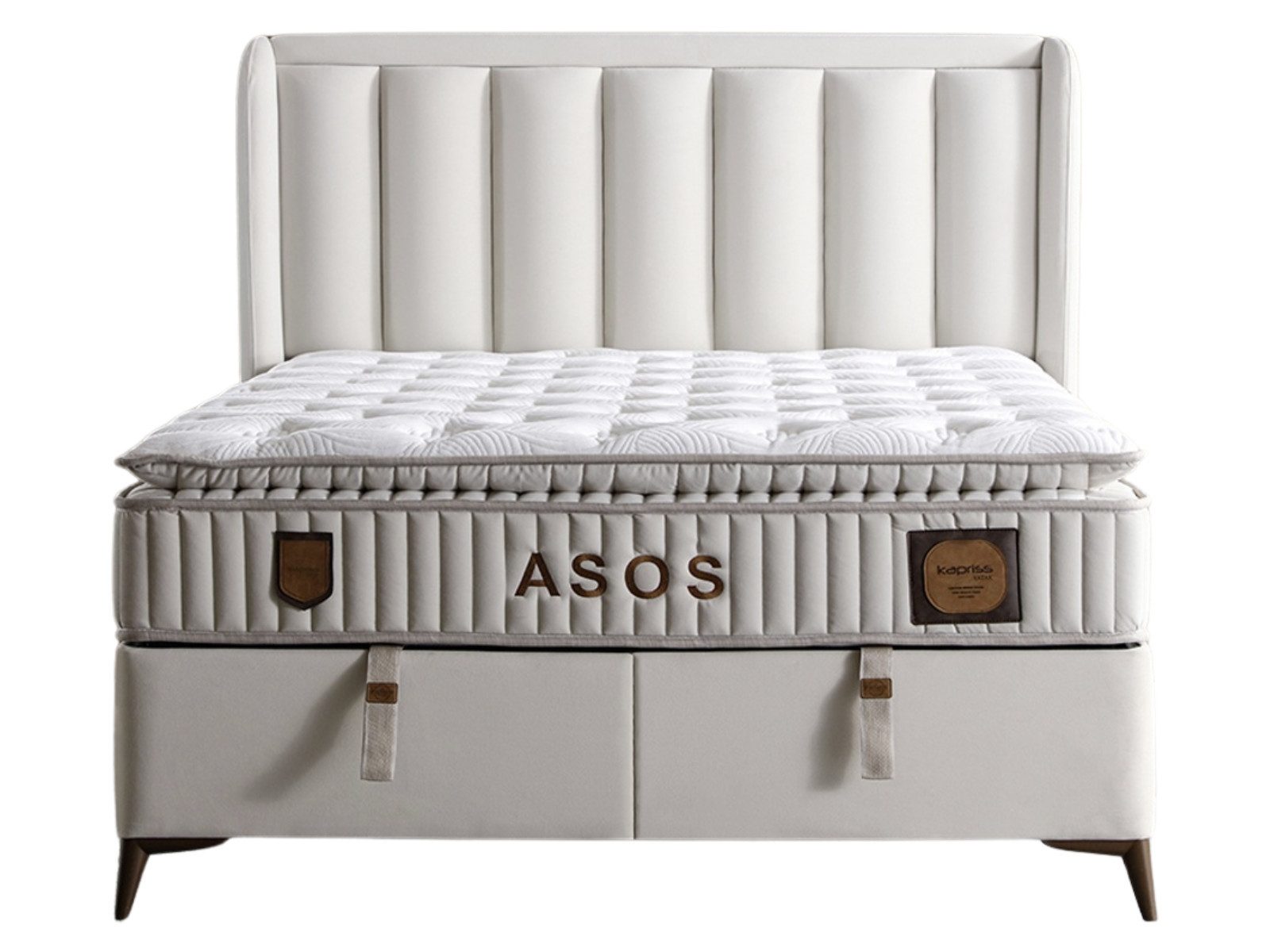 Villa Möbel Boxspringbett Asos (Bett, Bett), XXL-Bettkasten mit Gasdruckfedern  mühelos & geräumig