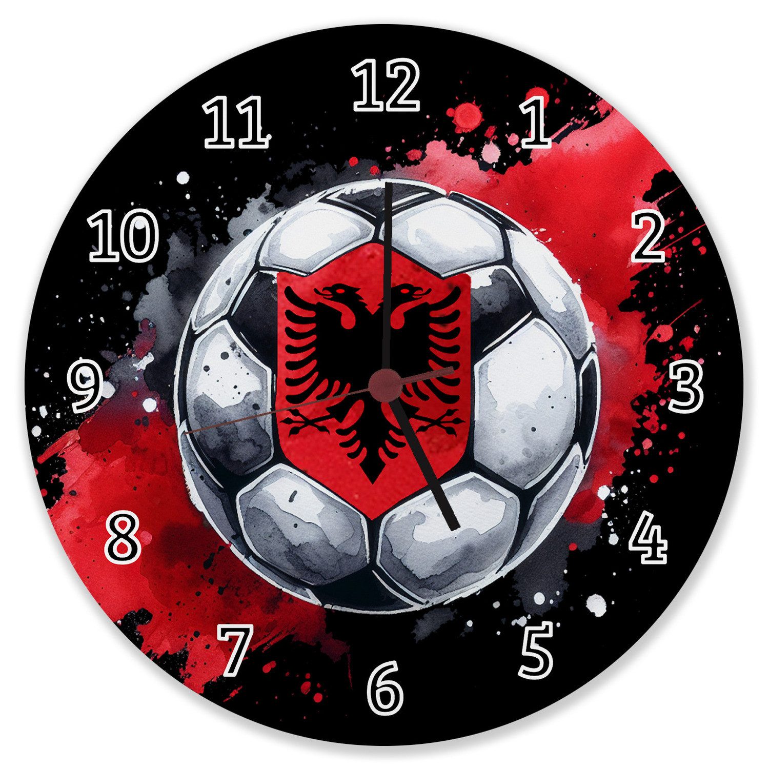 speecheese Wanduhr Fußball Albanien Wanduhr aus Alu günstig online kaufen