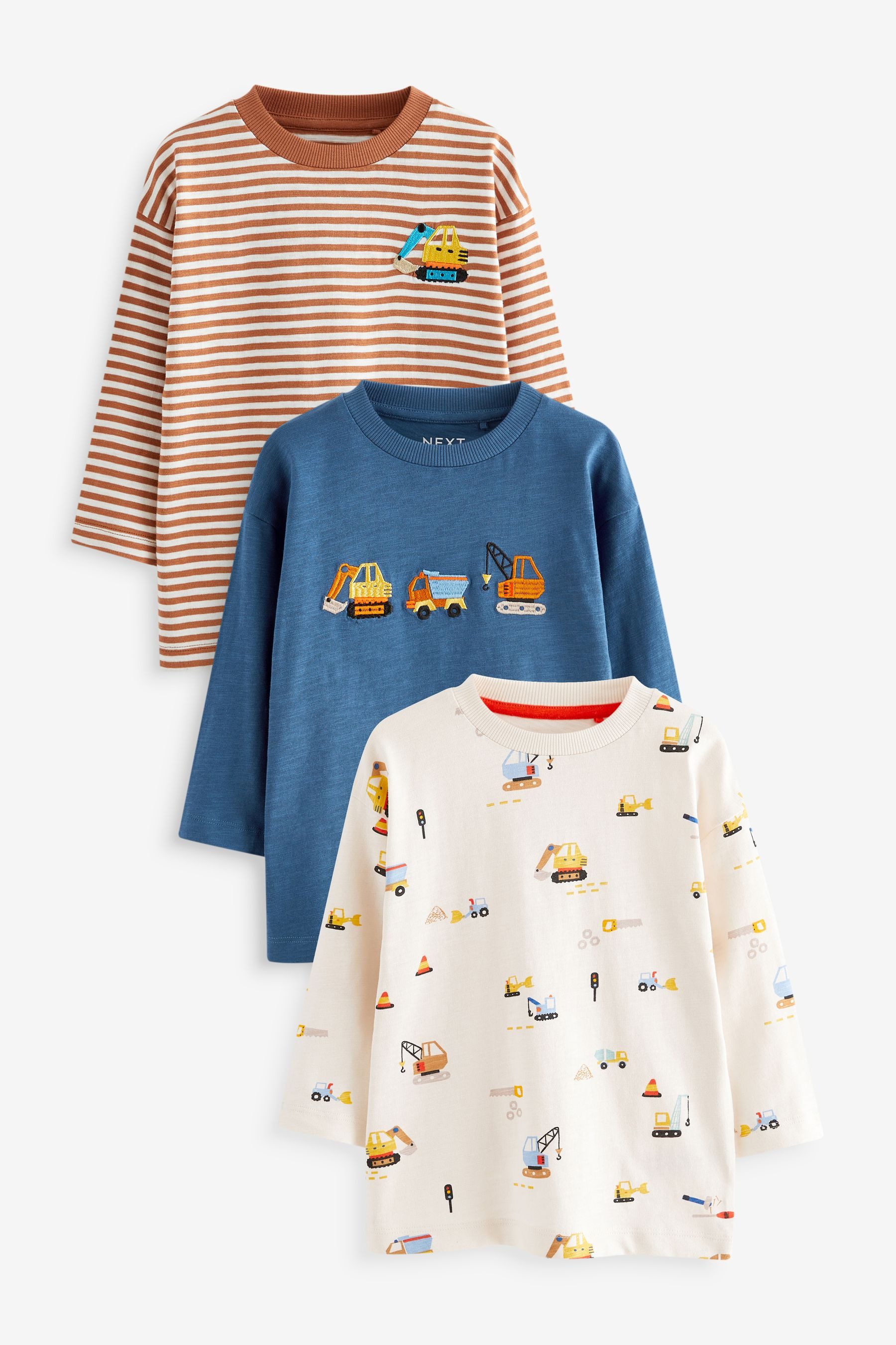 Next Langarmshirt 3er-Pack Langarmshirts, Transport (3-tlg) günstig online kaufen