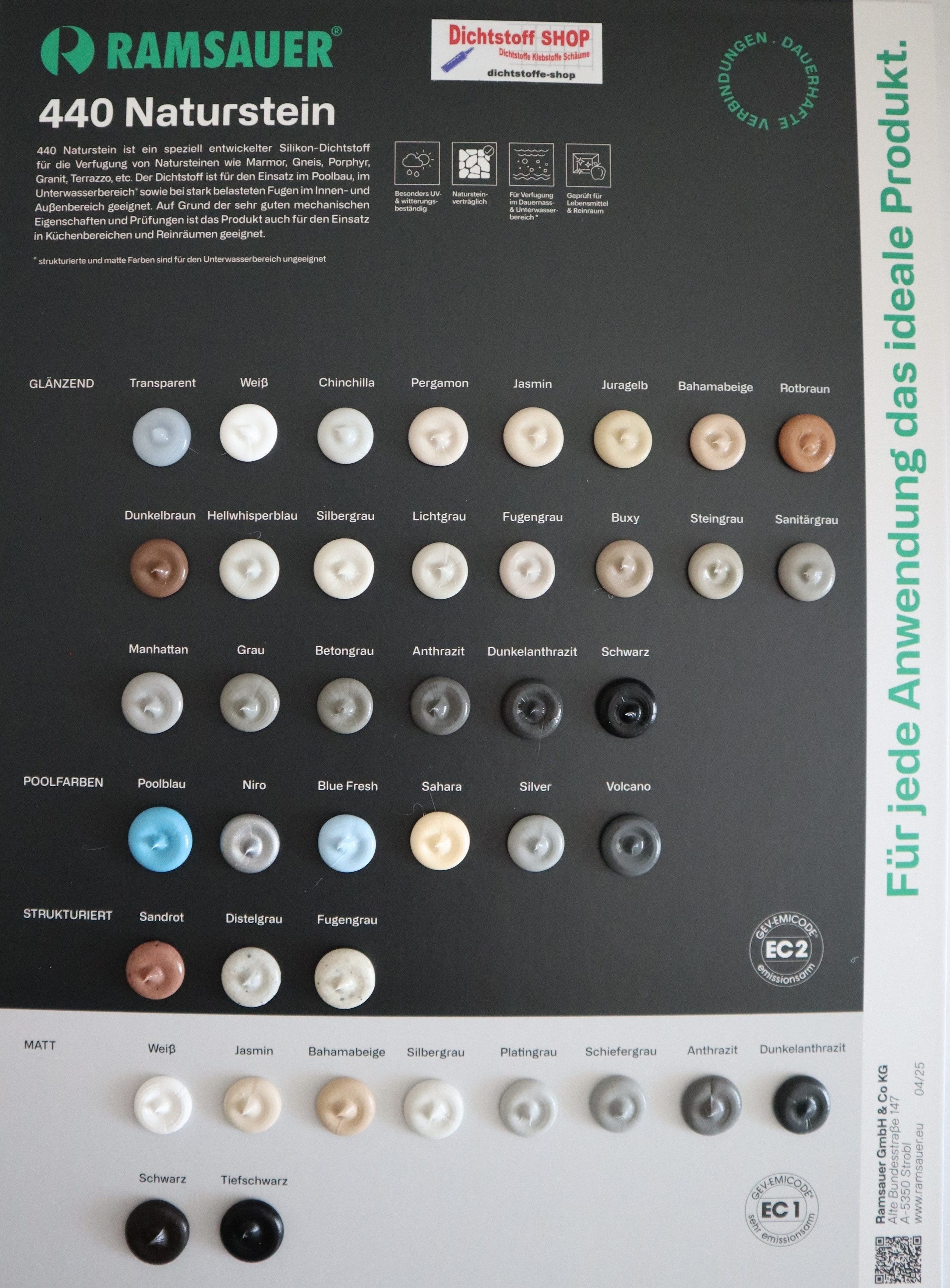 Ramsauer Dichtstoff Ramsauer 440 Naturstein Silikon günstig online kaufen