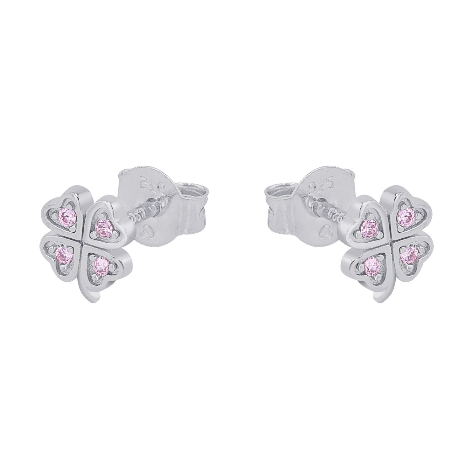 Prinzessin Lillifee Paar Ohrstecker Kleeblatt, mit Zirkonia (synth)