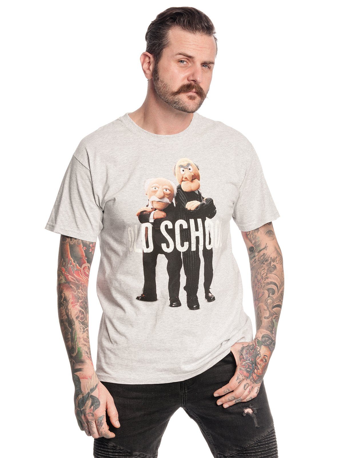 Close Up T-Shirt Muppets TShirt Grandmasters Statler & Waldorf Old School M