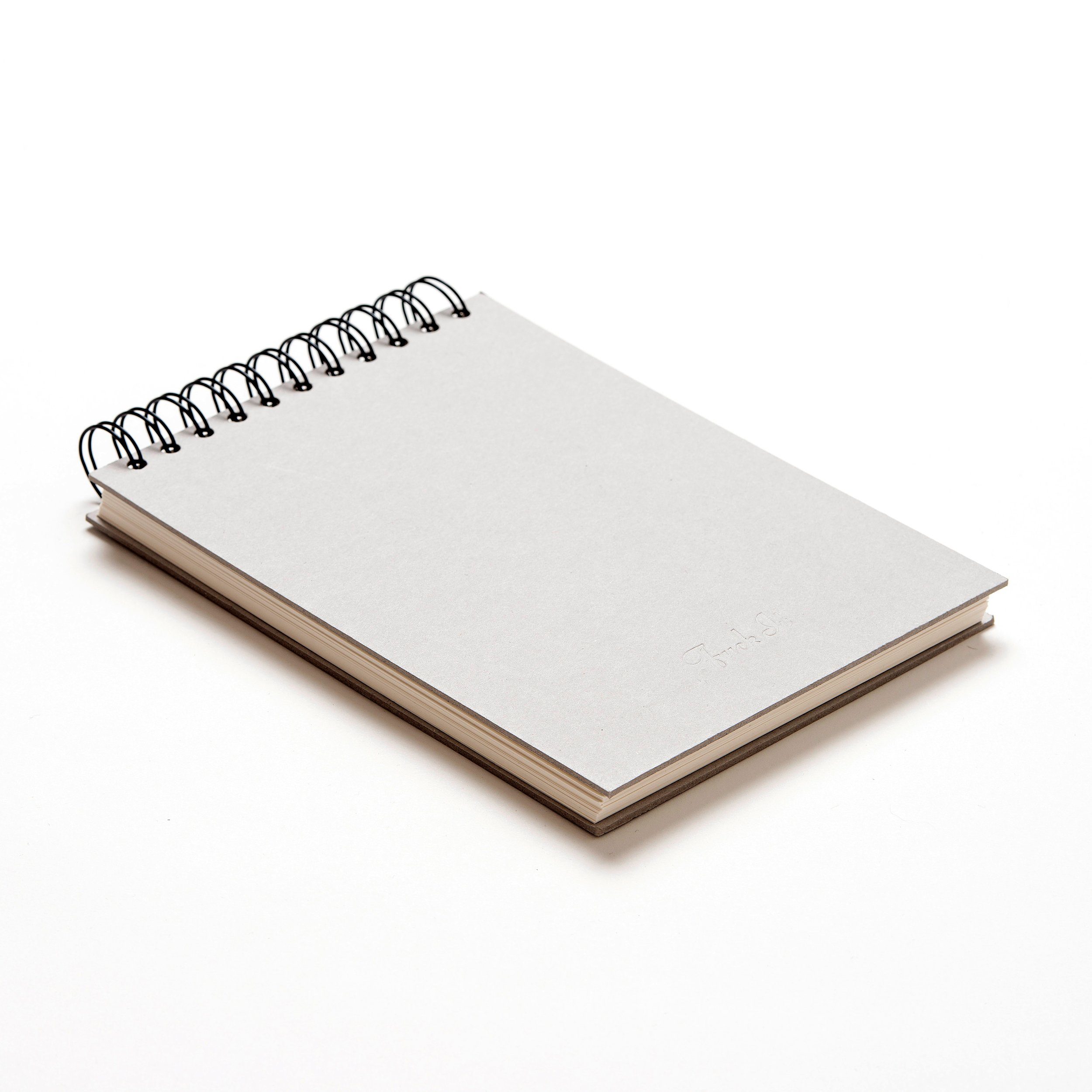 Brosbi Notizbuch F*ck It, Notebook, Tagebuch, Geschäftsbuch, Spiralbindung, Blankoseiten, 21 x 15 cm (Querformat)