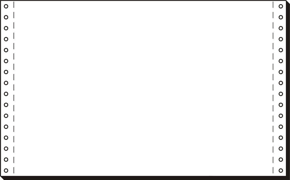 Sigel Endlospapier EDV-Papier 8x330mm mit Längsperforation VE=2000 Blatt