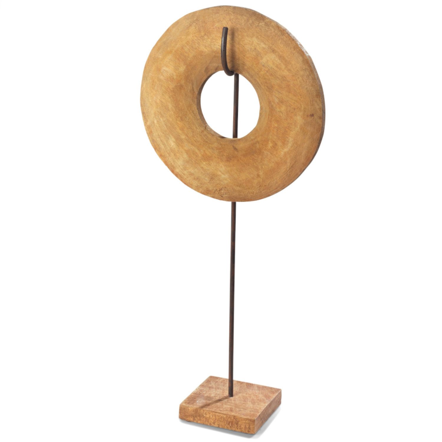 Moritz Skulptur Skulptur Kreis Unendlichkeit Donut groß 65x29x12cm, Holz, Tischdeko, Fensterdeko, Wanddeko, Holzdeko, Weihnachtsdeko