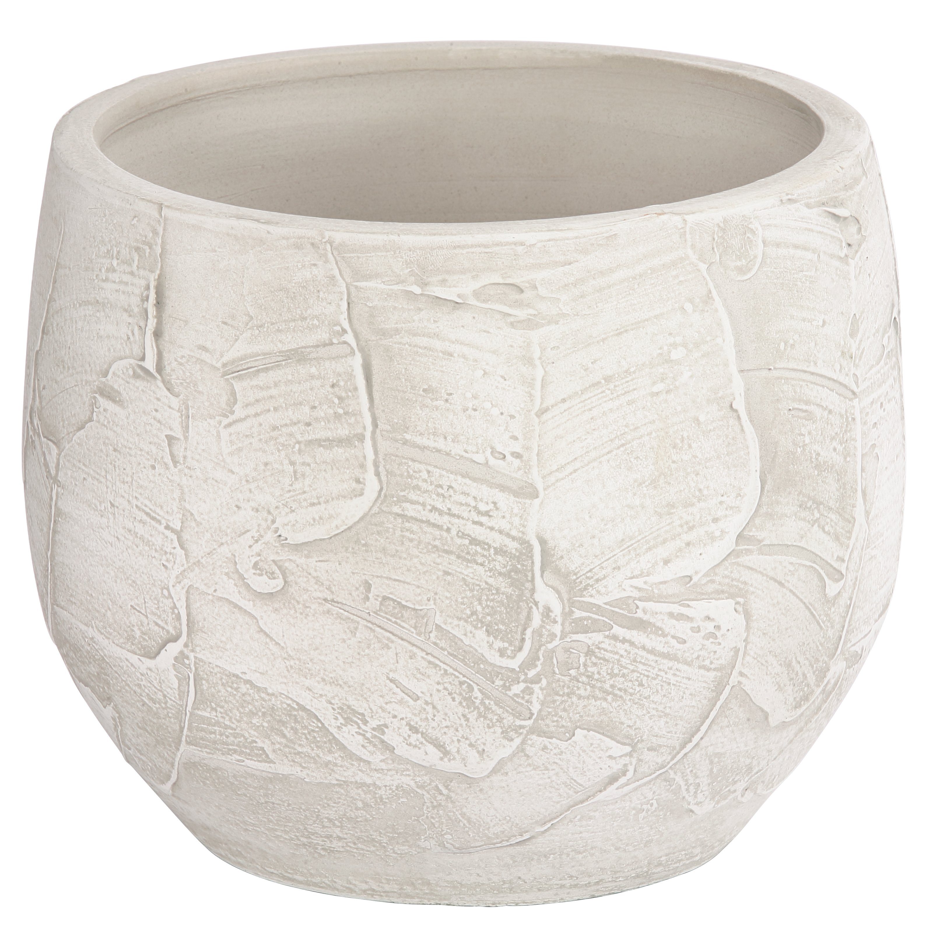 Dehner Übertopf Alessio, aus hochwertiger Keramik, bauchige Form