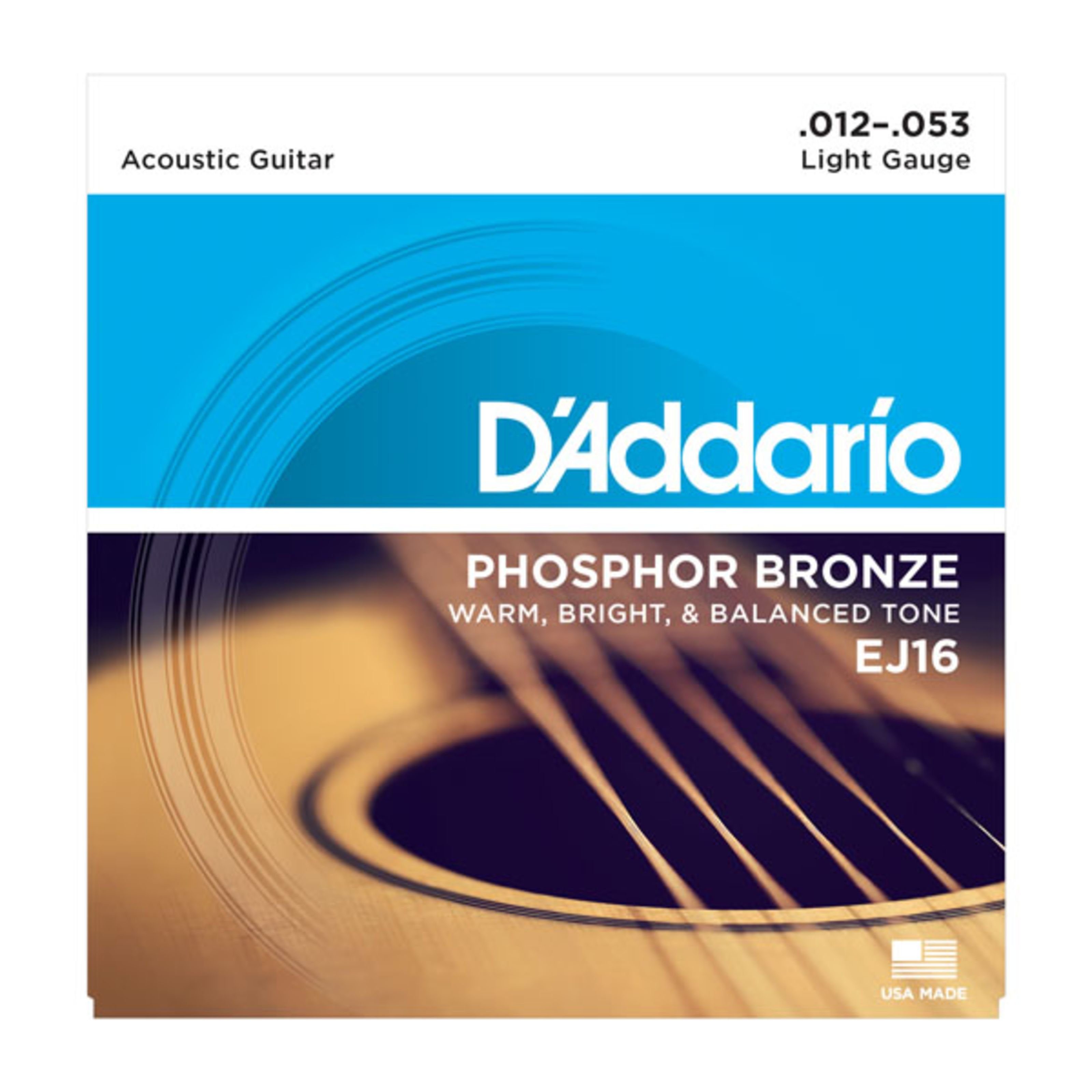 Daddario Saiten, A-Git.Saiten EJ16 12-53 Phosphor Bronze - Westerngitarrensaiten