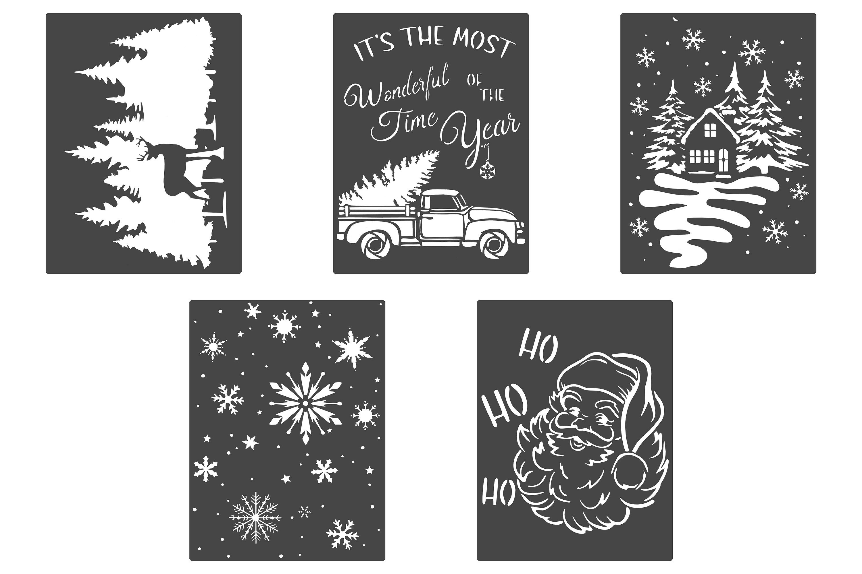 VBS Motivschablone Schablonen-Set "Weihnachtszeit", 28x20cm