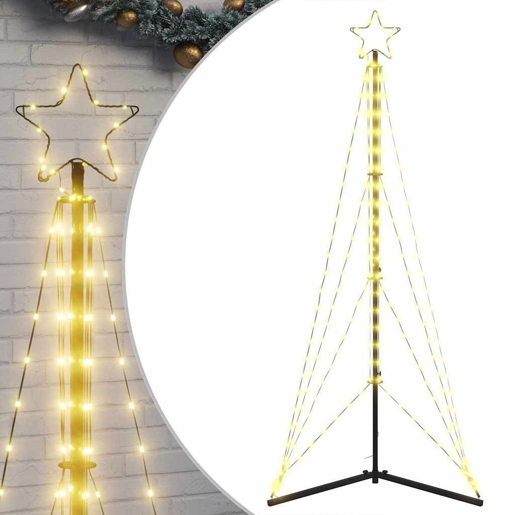 vidaXL LED Baum LED Weihnachtsbaum 363 LEDs Warmweiß 182 cm