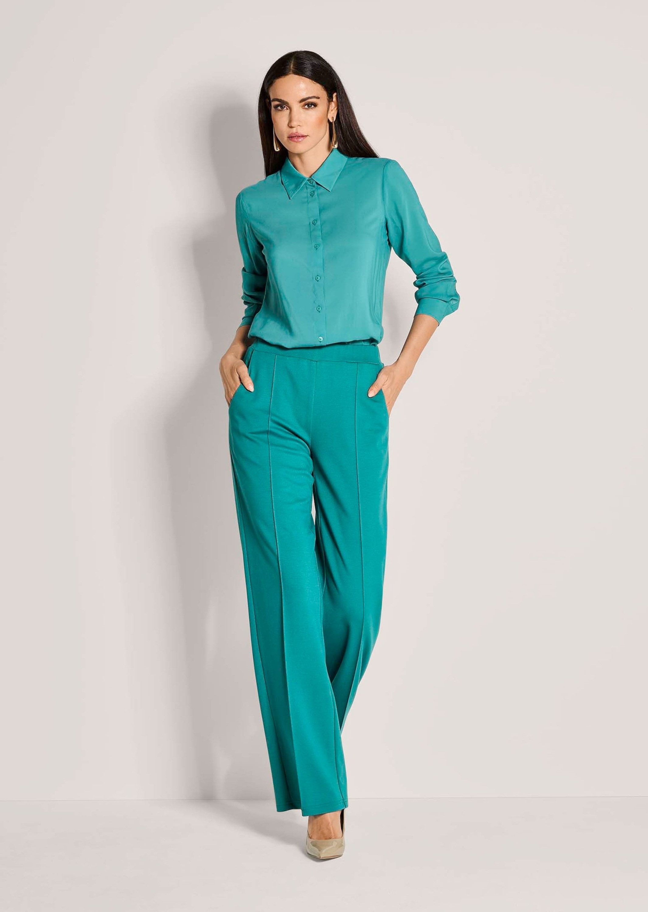 MADELEINE Schlupfhose Elegante Stoffhose mit weitem Bein Businesshose mit w günstig online kaufen