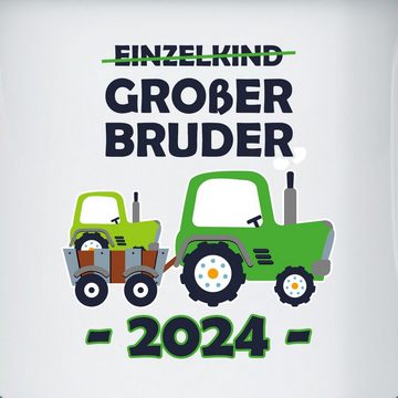Shirtracer Tasse Einzelkind Großer Bruder 2024 Traktor, Stahlblech, Großer Bruder