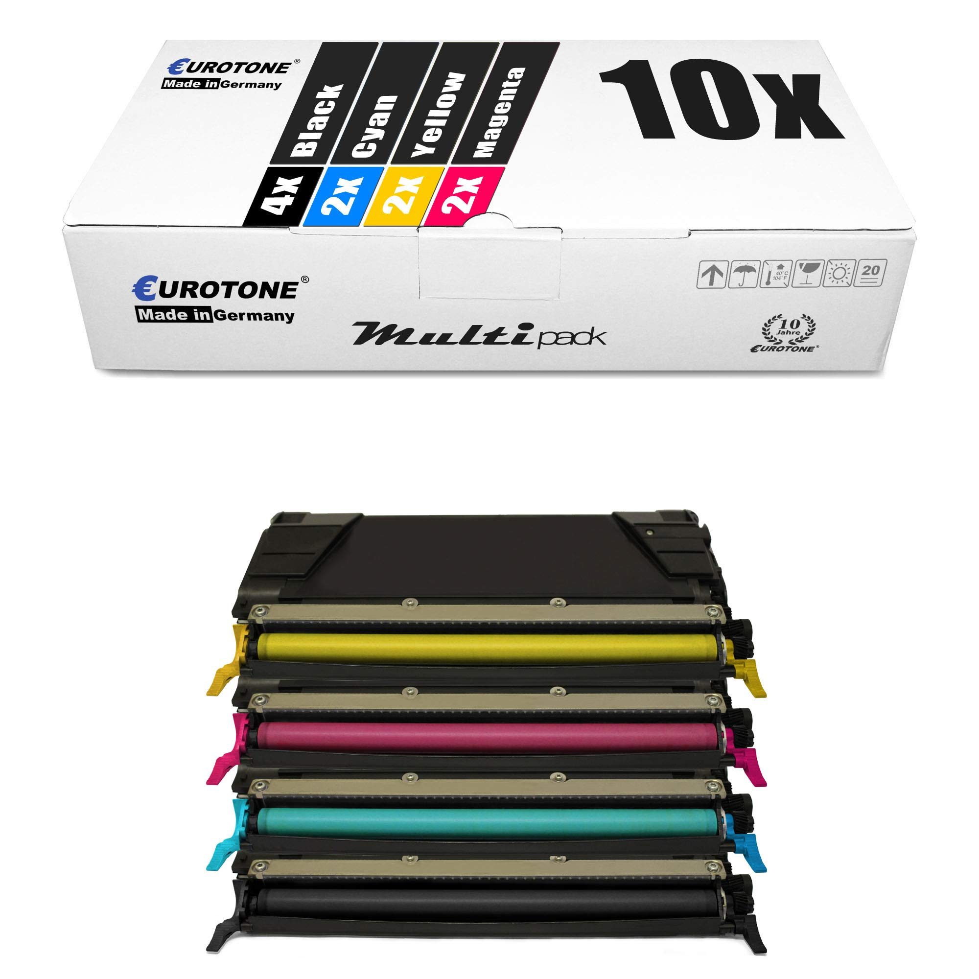 Eurotone Tonerkartusche 10x Müller Printware Toner für Lexmark X 734 736 738 DE DTE ersetzt…, (Multipack, 10-St., 10-teiliges Set), Kompatibel, sofort einsatzbereit