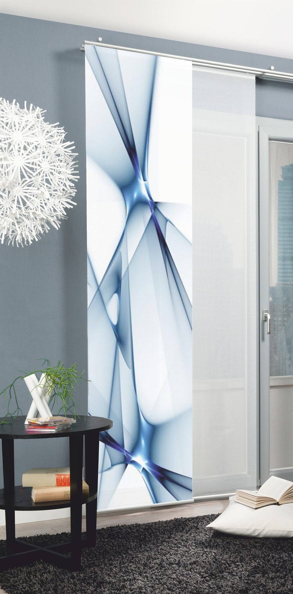 HOME WOHNIDEEN Schiebegardine FRANKLIN (1 St), Klettband, blickdicht, HxB: günstig online kaufen