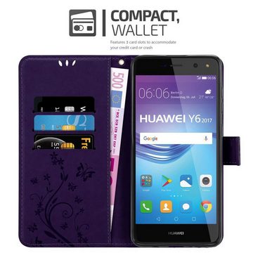 Cadorabo Handyhülle Huawei Y5 2017 / Y6 2017 Huawei Y5 2017 / Y6 2017, Klappbare Handy Schutzhülle - Hülle - mit Standfunktion und Kartenfach