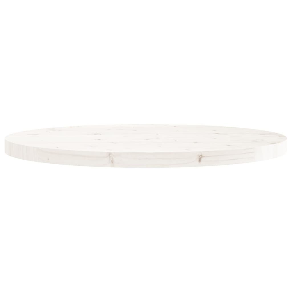 Weiß Kiefer Ø70x3 Massivholz furnicato cm Tischplatte Rund