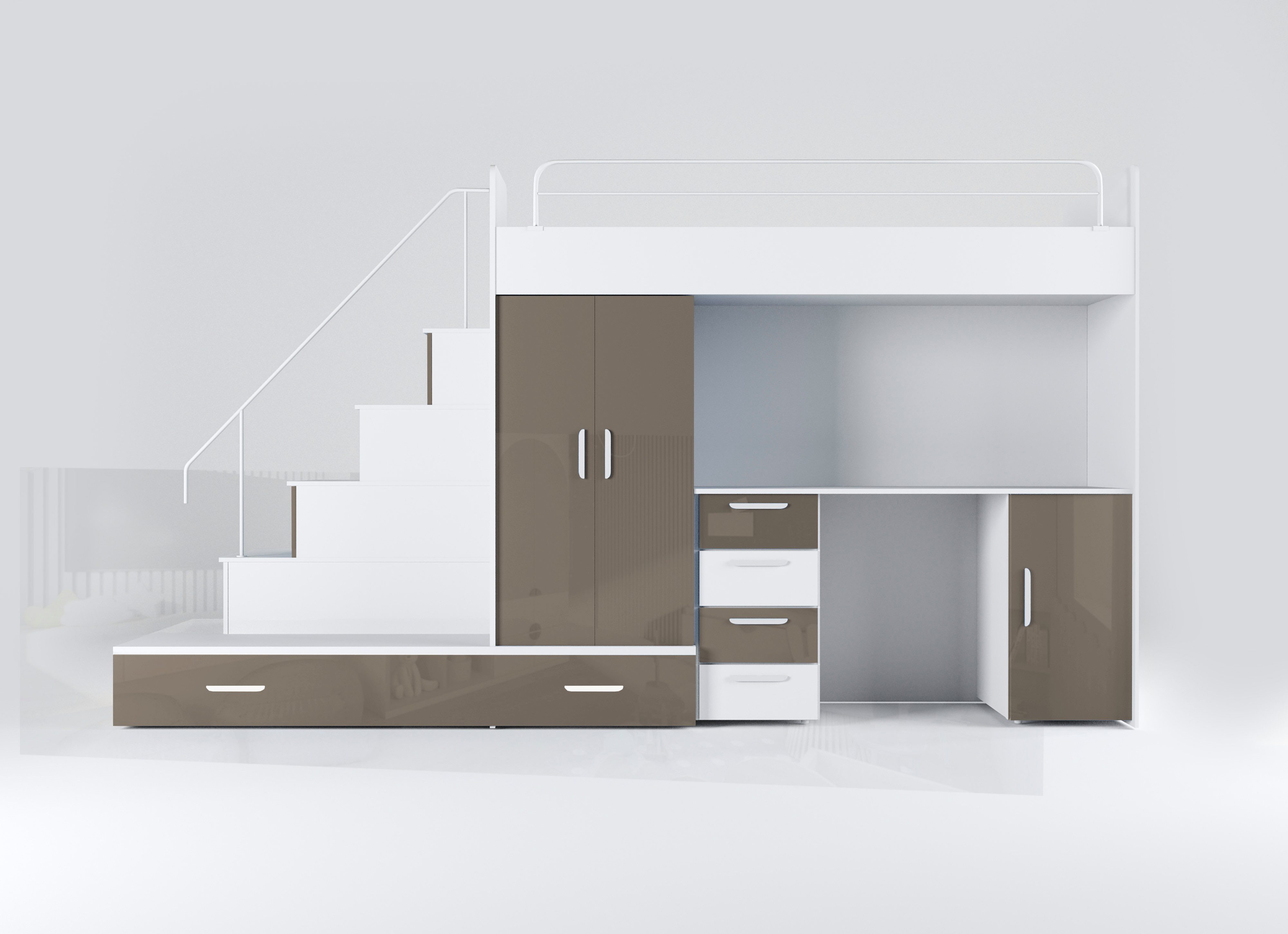 Luxusbetten24 Hochbett Kinderhochbett Adventure mit Schreibtisch, günstig online kaufen