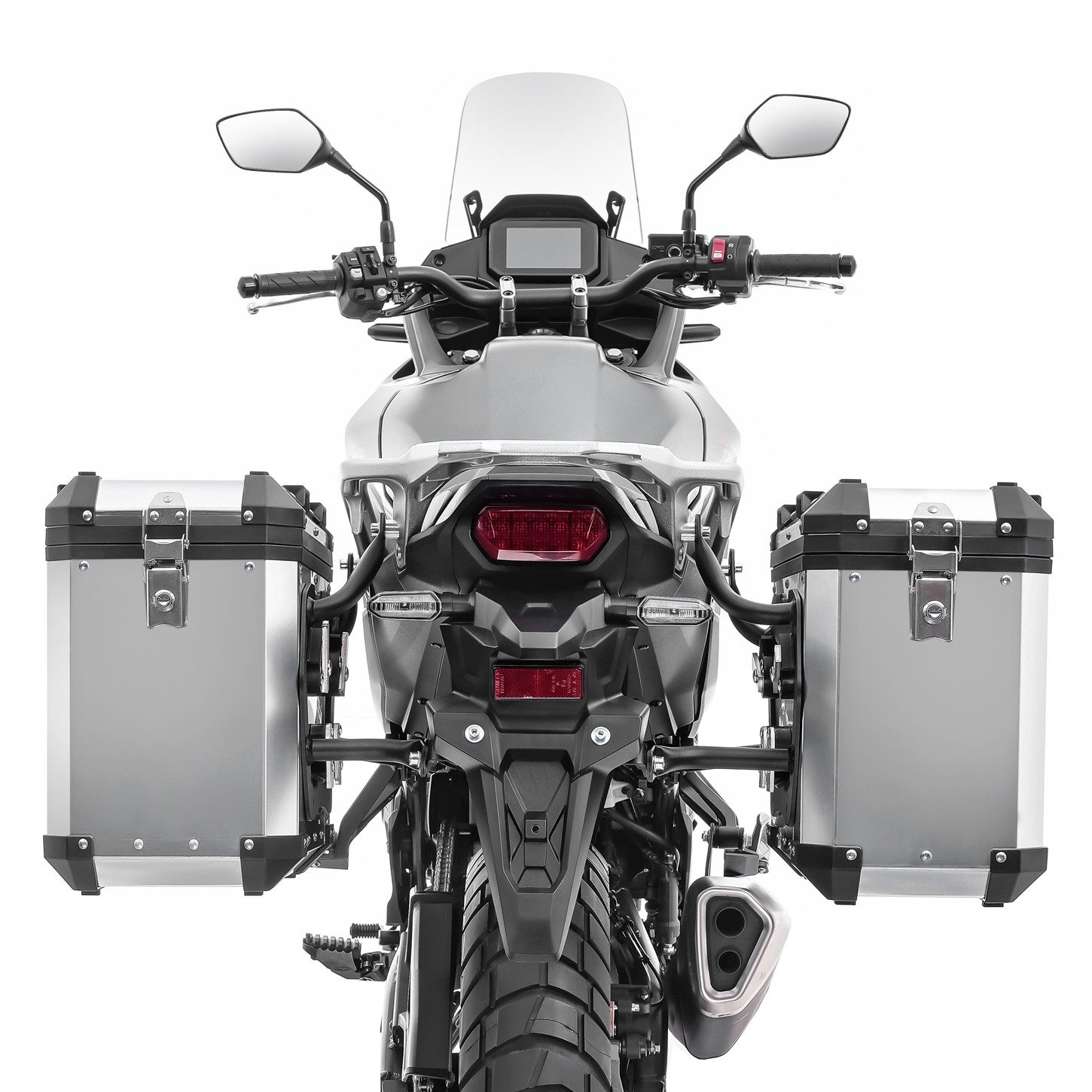 Bagtecs Koffer Set Motorrad Alukoffer 2x38 Liter Seitenkoffer # XW38 silber