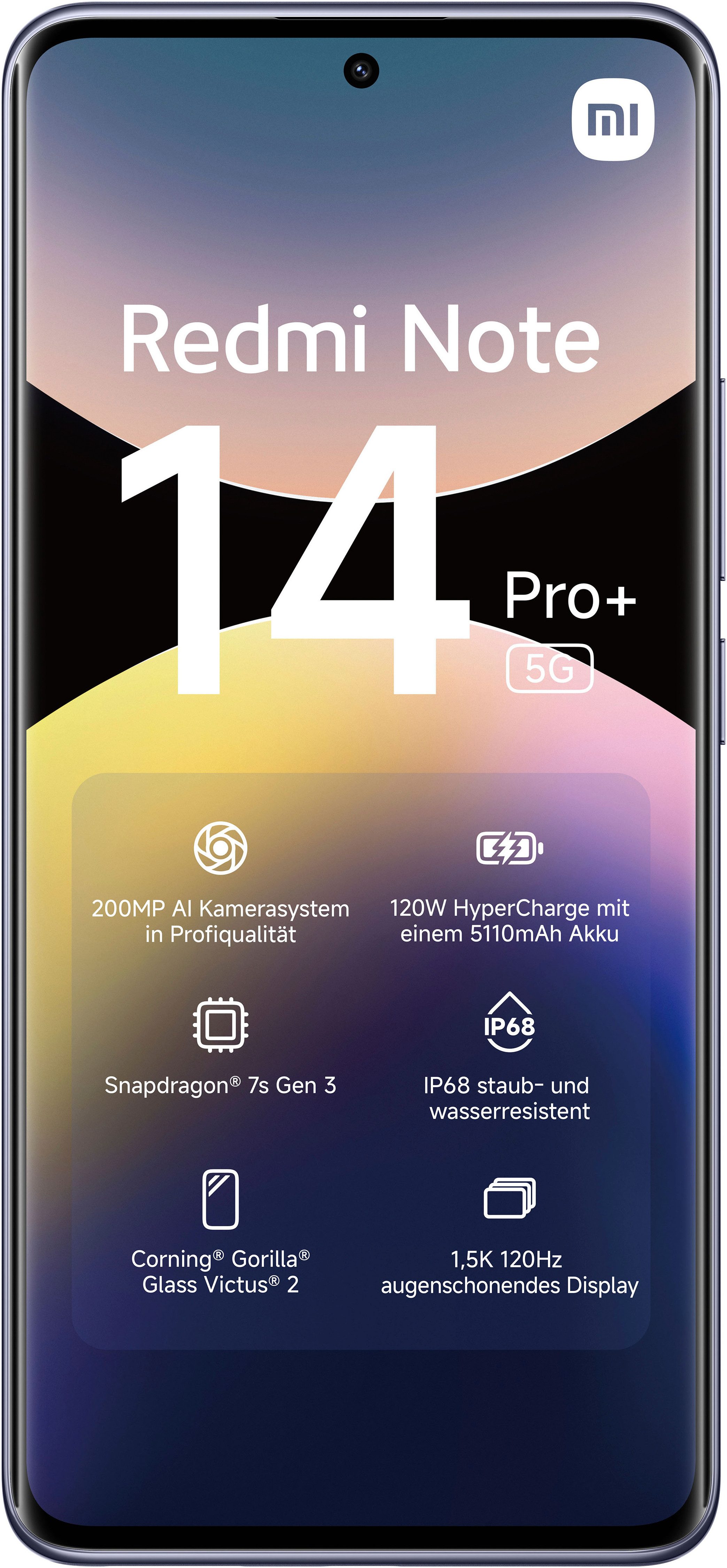 Xiaomi Redmi Note 14 Pro+ 5G Smartphone (16,94 cm/6,67 Zoll, 256 GB Speicherplatz, 200 MP Kamera)