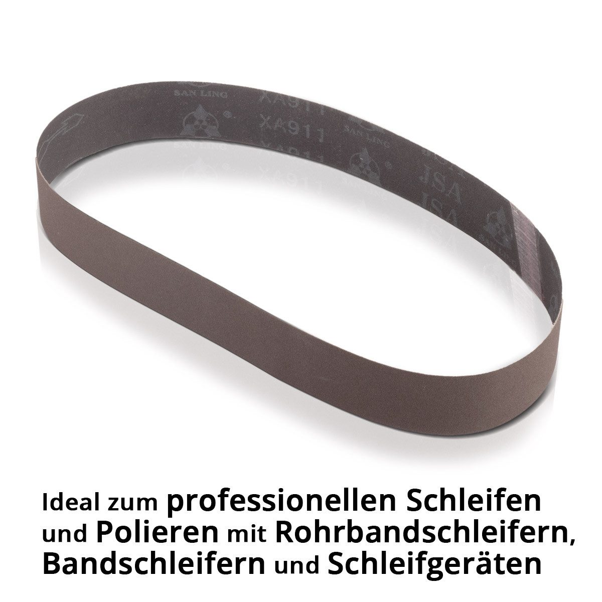 STAHLWERK Schleifpapier Schleifband 10er Set mit P240 Körnung 40 x 760 mm, (Packung, 10 St., Set)