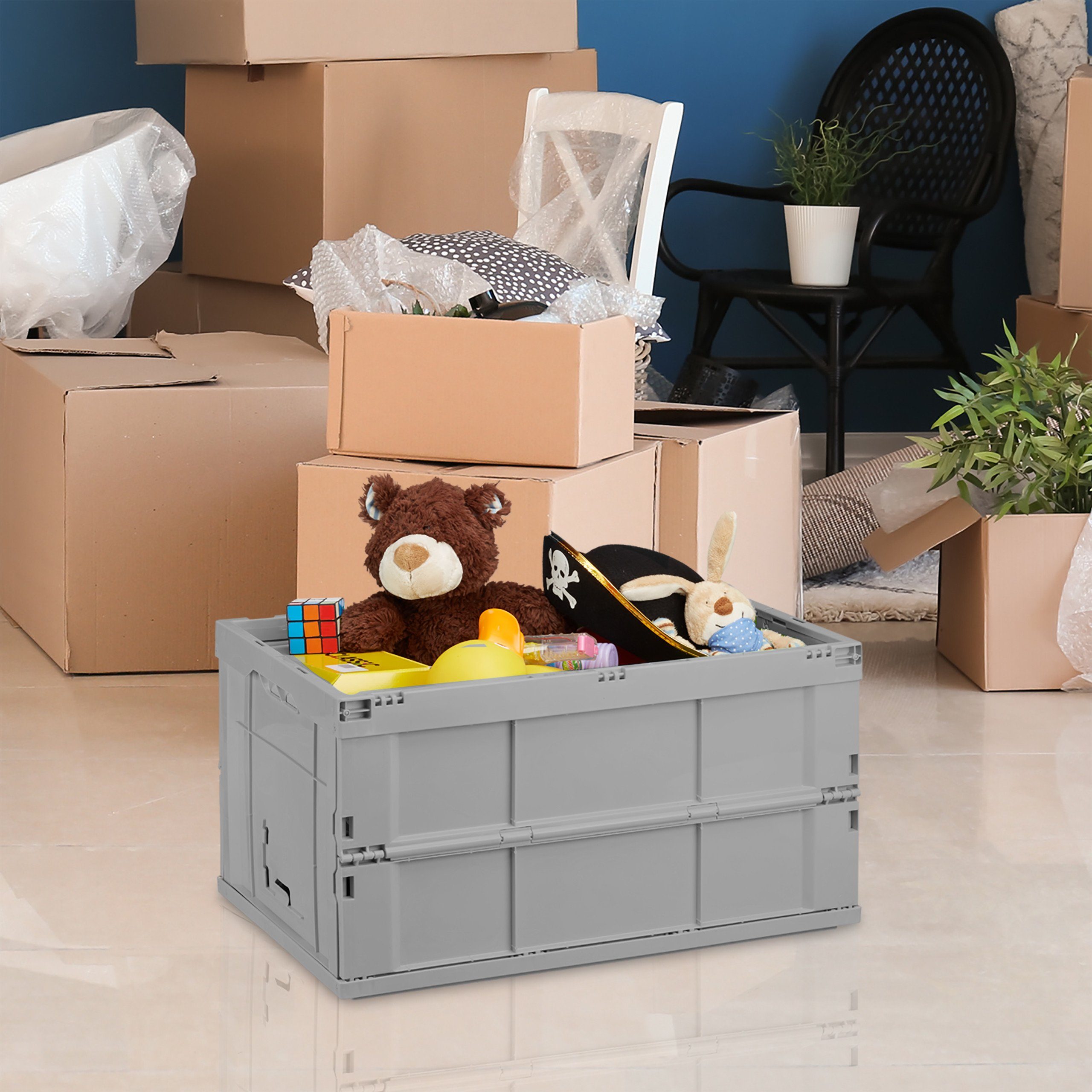 relaxdays Klappbox 10 x Klappbox stabil