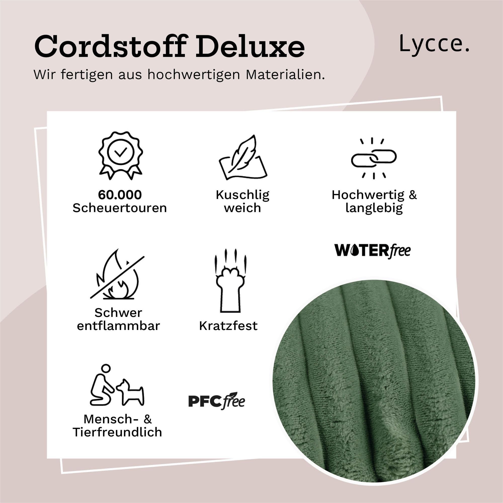 Lycce Dekokissen Kissenbezug Deluxe aus extra breitem, flauschigem Cordstof günstig online kaufen