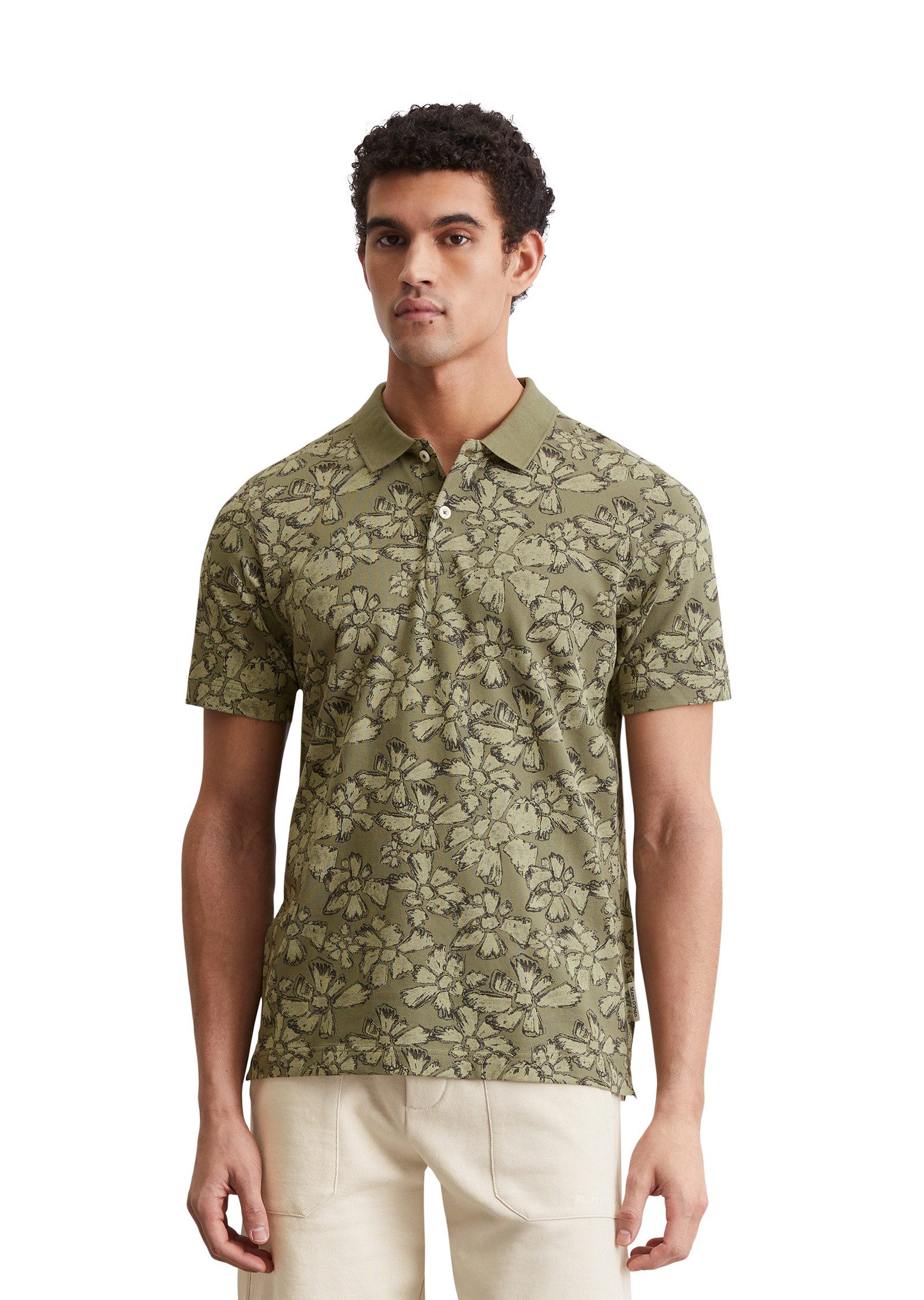 Marc O'Polo Poloshirt aus Bio-Baumwoll-Mix günstig online kaufen