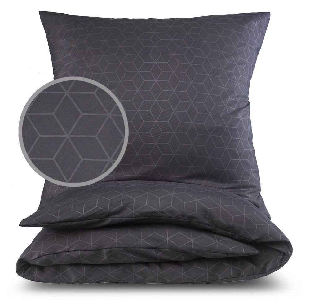 Malika Bettwäsche 2x 135x200 + 2x 80x80 cm atmungsaktiver Bettbezug, Präge Designs, Für Allergiker geeignet, pflegeleicht, angenehm weicher Stoff