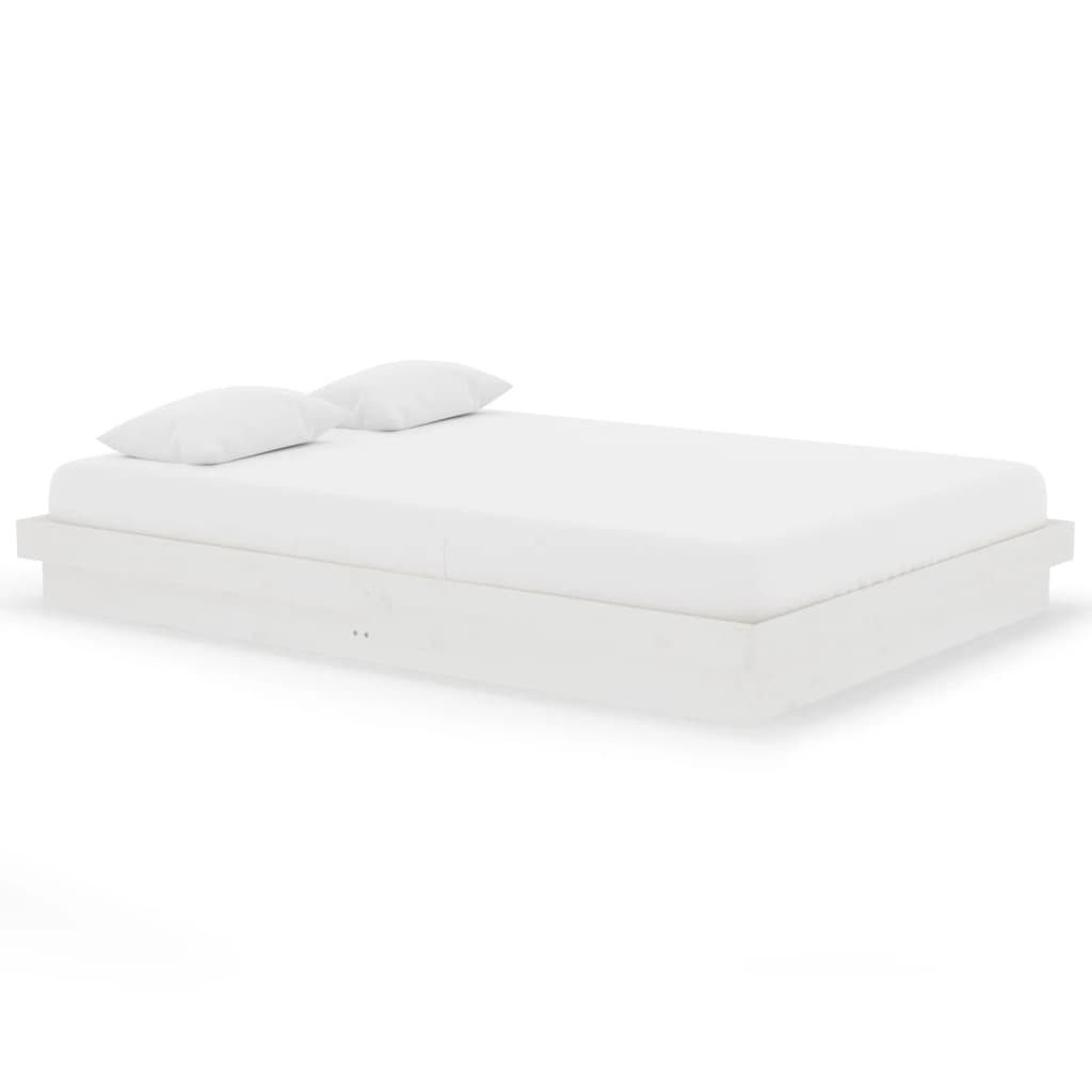 furnicato Bettgestell Massivholzbett Weiß 140x200 cm (1-tlg) günstig online kaufen