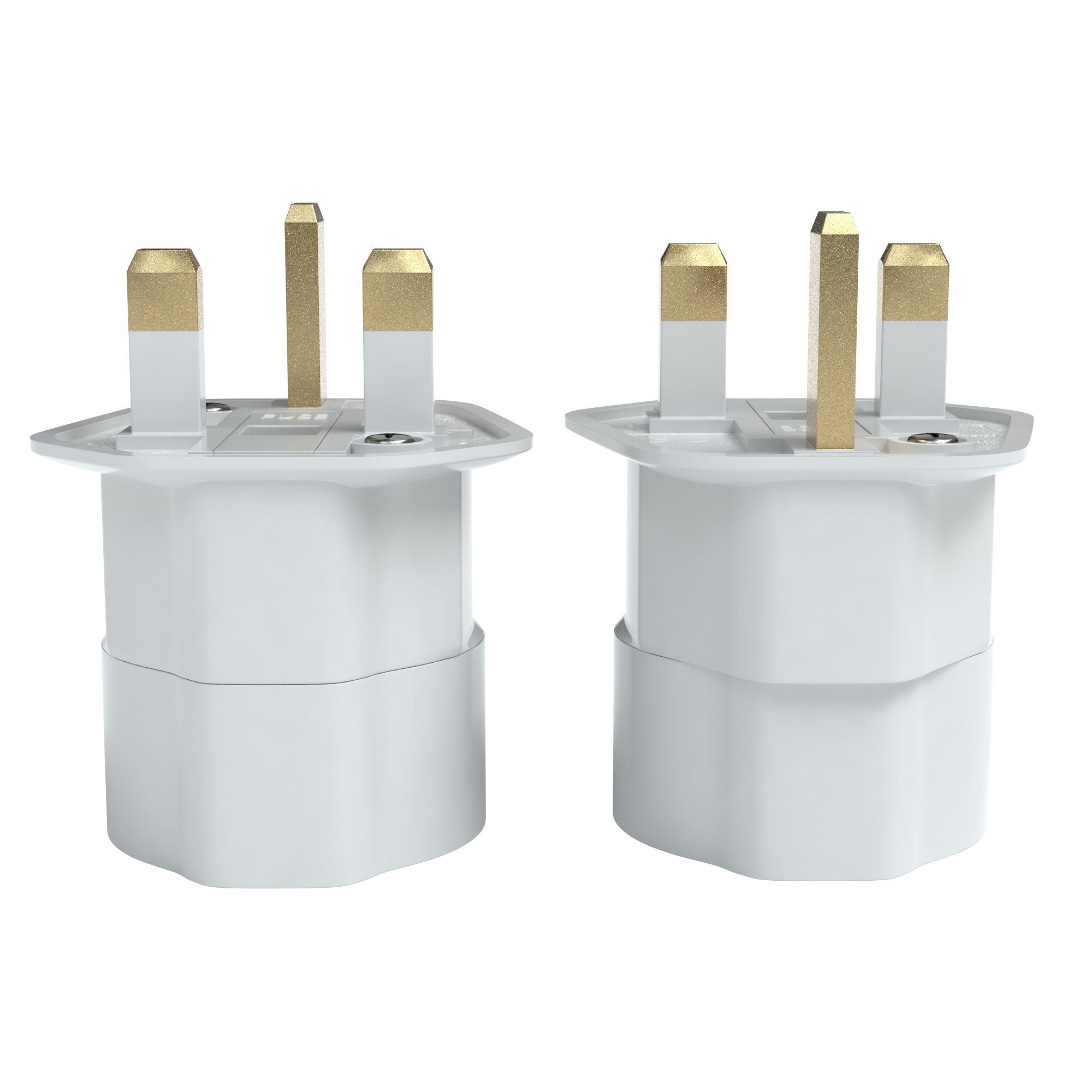 EAZY CASE 2x Travel Adapter UK Reiseadapter Stromstecker Stromadapter Typ G, 2er Set EU auf UK Adapter Strom England 3pin Buchse Netzadapter Weiß – Bild 3 von 5