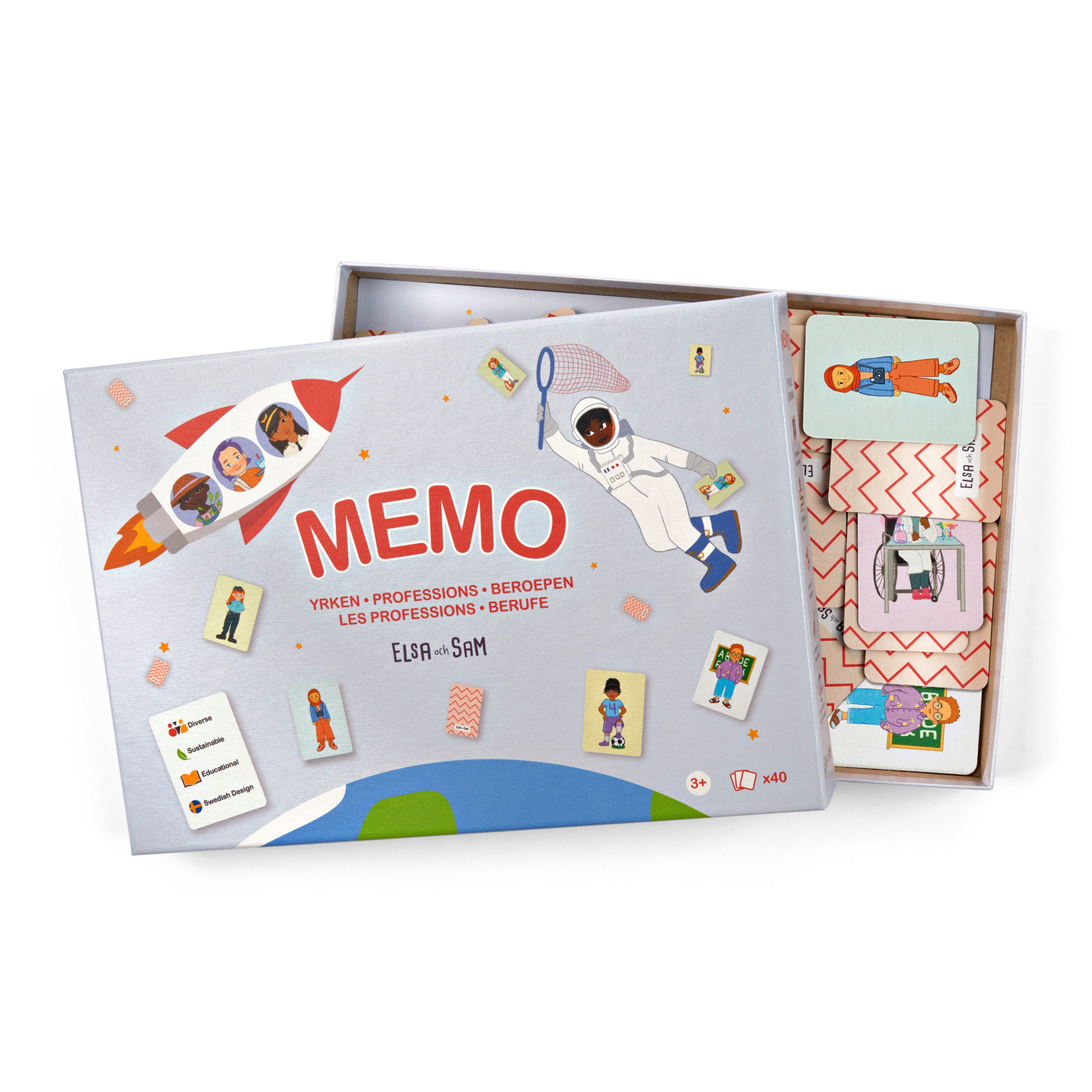 ELSA och SAM Spiel Kinder Memory Berufe – Lernspiel für kleine Entdecker, Memory, FSC®- schützt Wald Zertifizierung, Made in Germany, EC-Zertifiziert